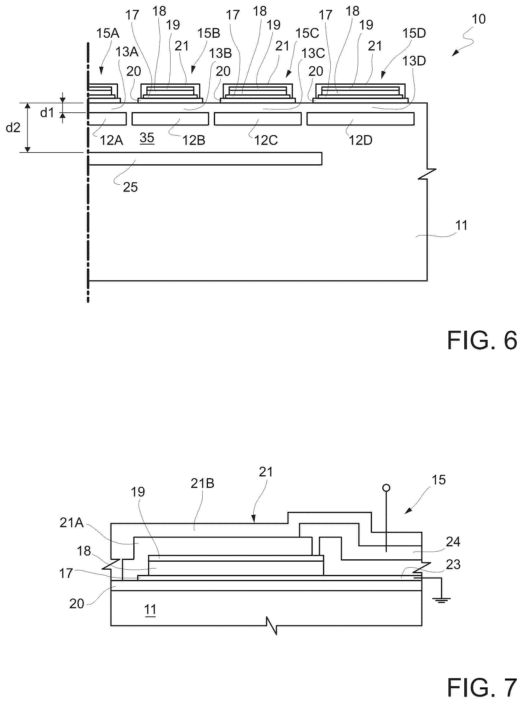 Patent US12552660 Figure 3 – Micro-electro-mechanical device for transducing high-frequency acoustic waves in a propagation medium and manufacturing process thereof