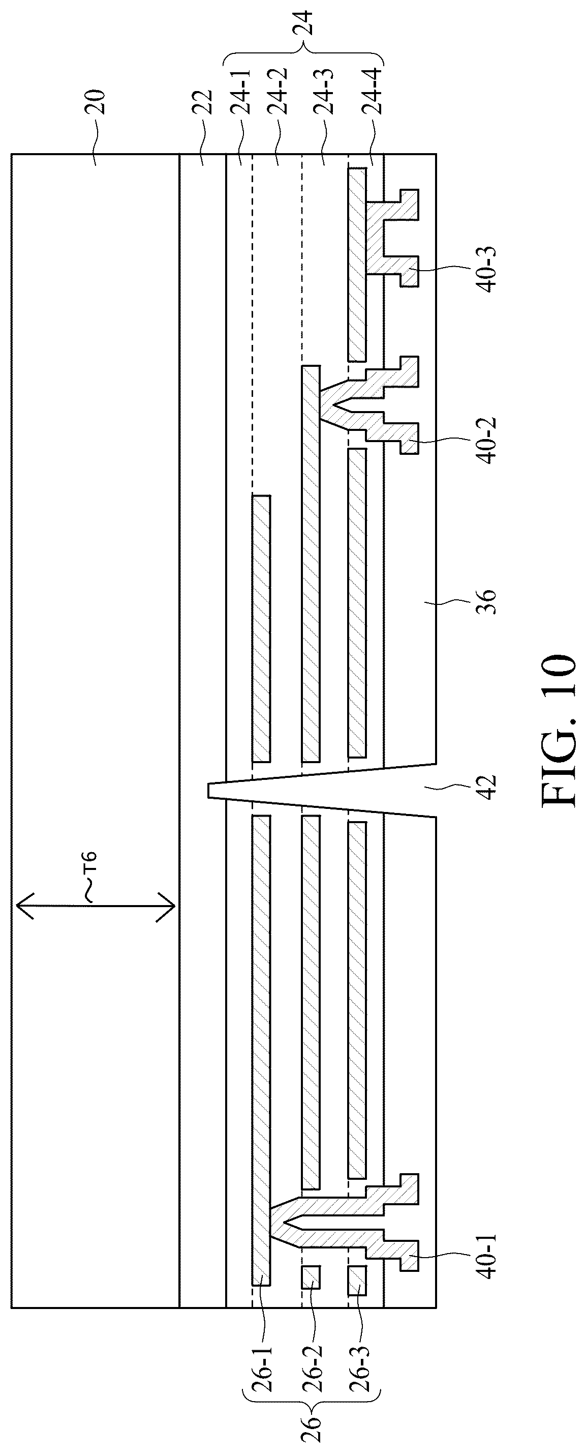 Patent US12552664 Figure 10 – Self-aligned acoustic hole formation in piezoelectrical MEMS microphone