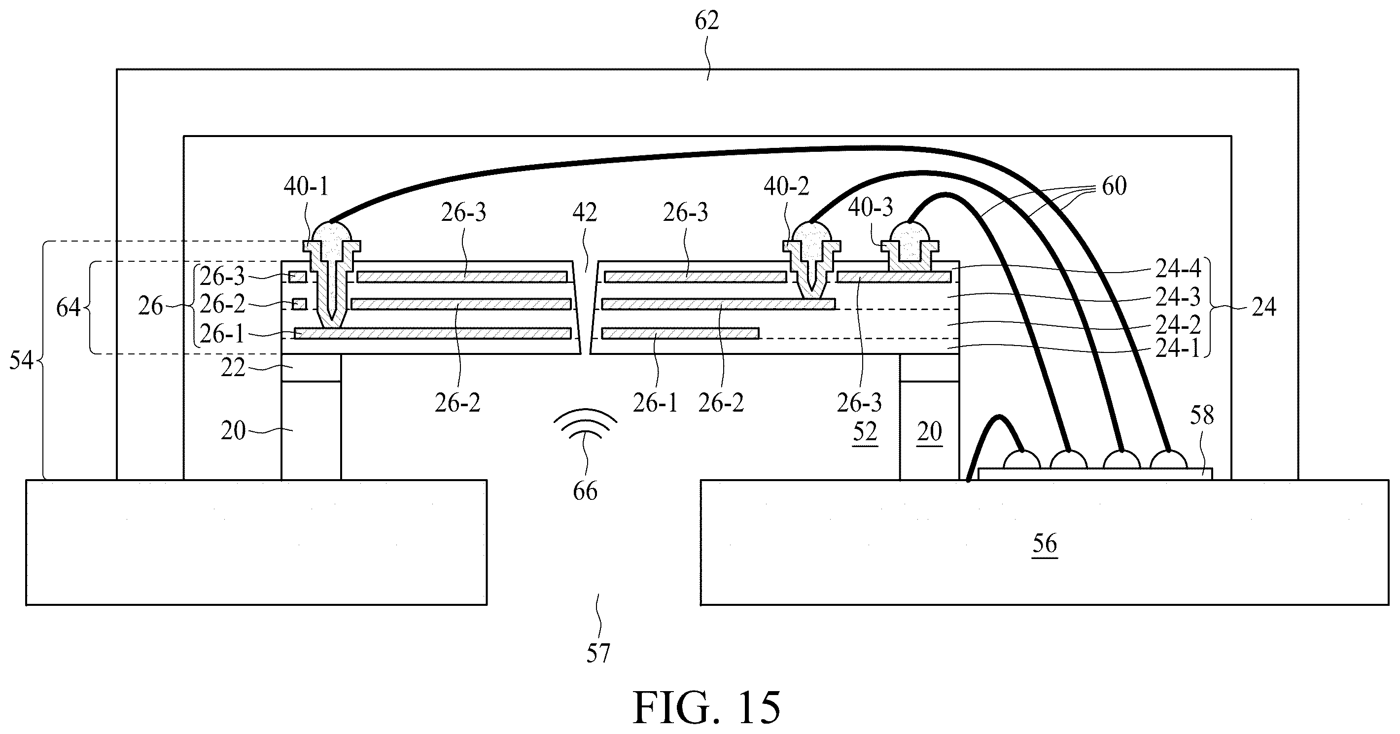 Patent US12552664 Figure 15 – Self-aligned acoustic hole formation in piezoelectrical MEMS microphone