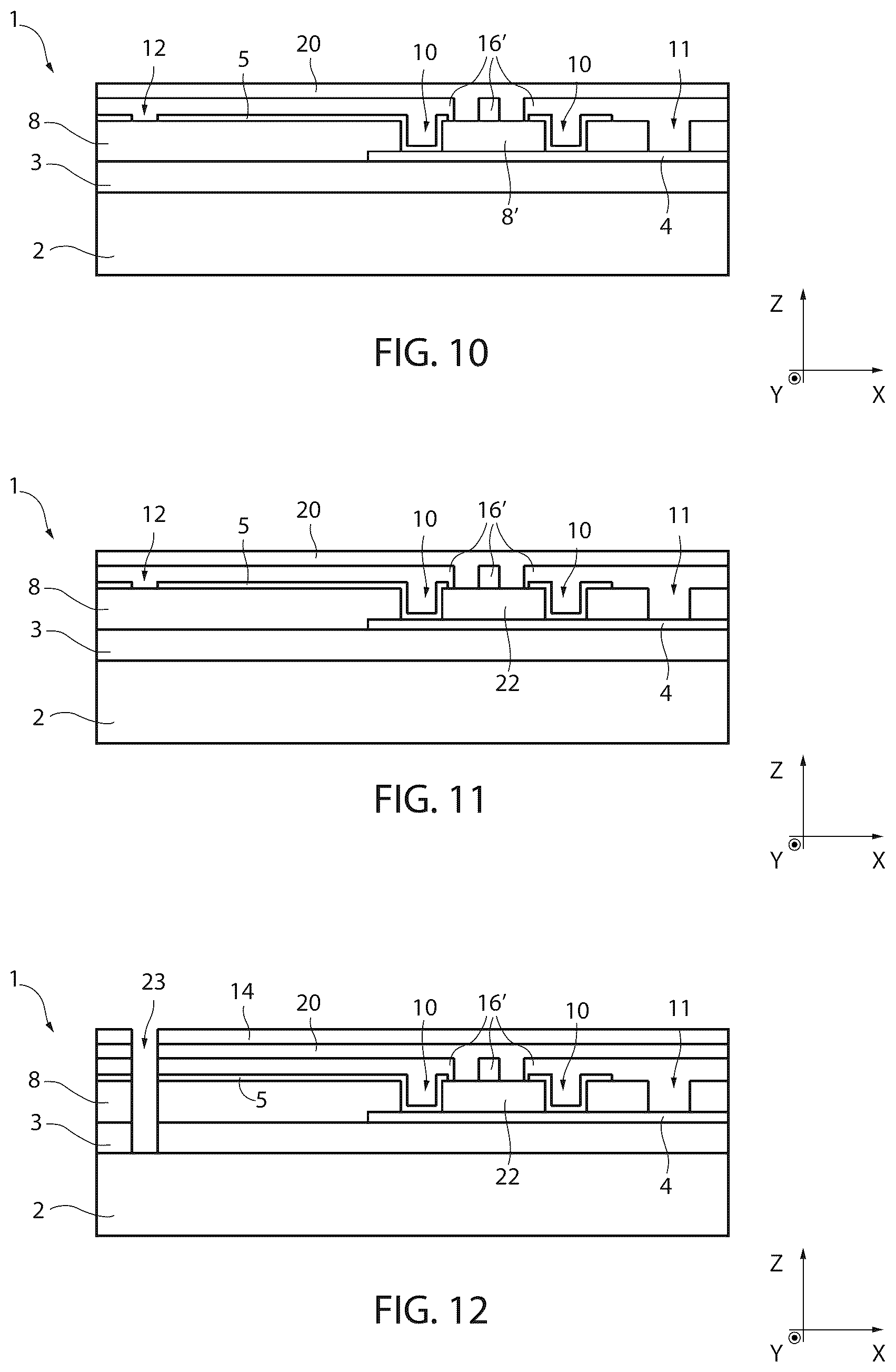 Patent US12552665 Figure 4 – Method for manufacturing an integrated system including a capacitive pressure sensor and an inertial sensor, and integrated system