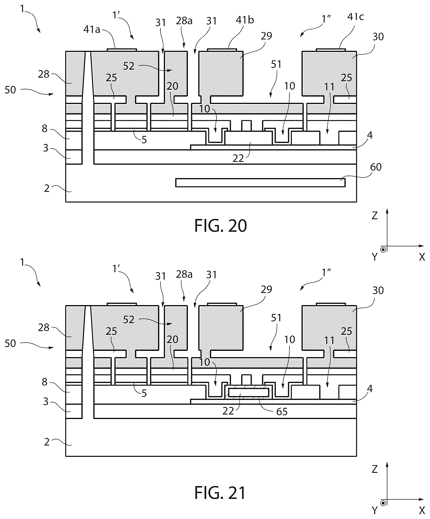 Patent US12552665 Figure 8 – Method for manufacturing an integrated system including a capacitive pressure sensor and an inertial sensor, and integrated system