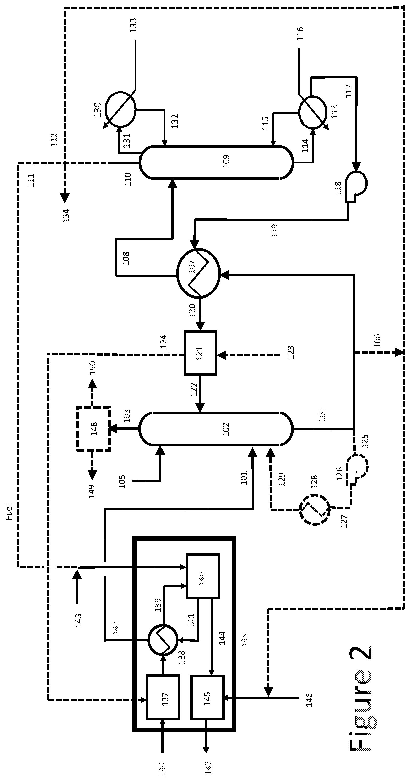 Patent US12552678 Figure 2 – Ammonia capture and recycle in an ammonia cracker
