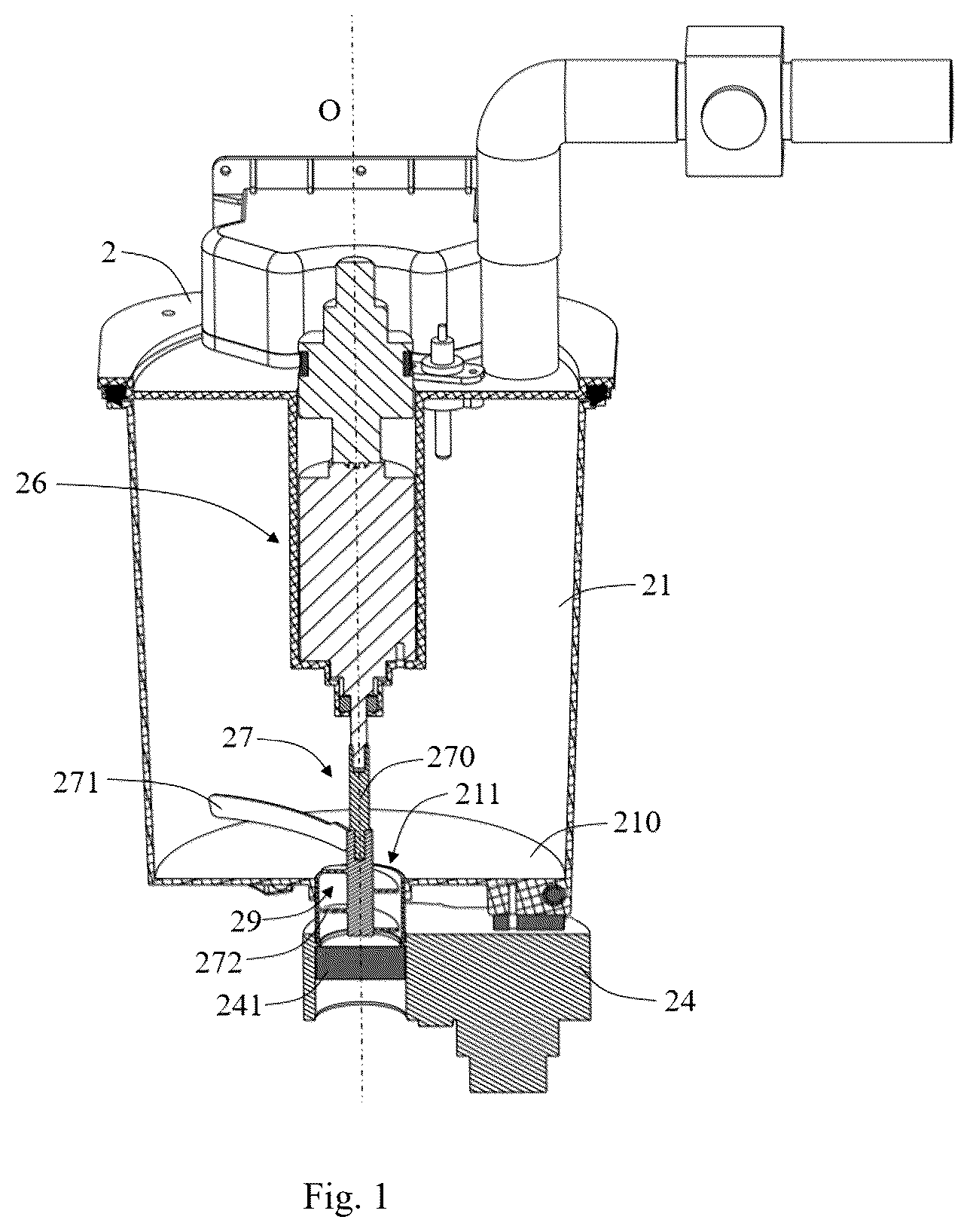 Patent US12552687 Figure 1 – Wastewater treatment device, docking station and cleaning system