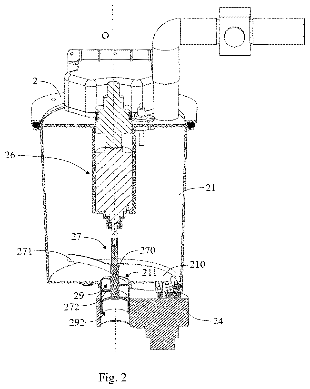 Patent US12552687 Figure 2 – Wastewater treatment device, docking station and cleaning system