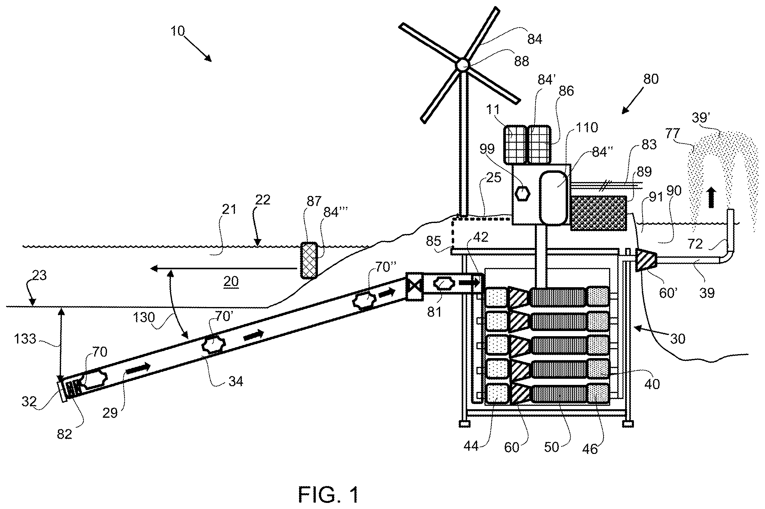Patent US12552688 Figure 1 – Integrated water supply and power system
