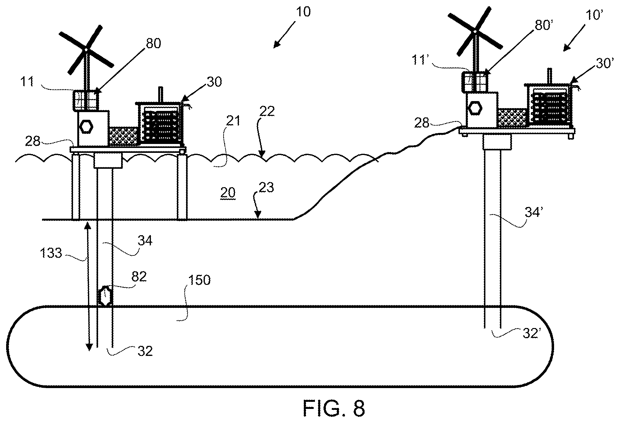 Patent US12552688 Figure 8 – Integrated water supply and power system