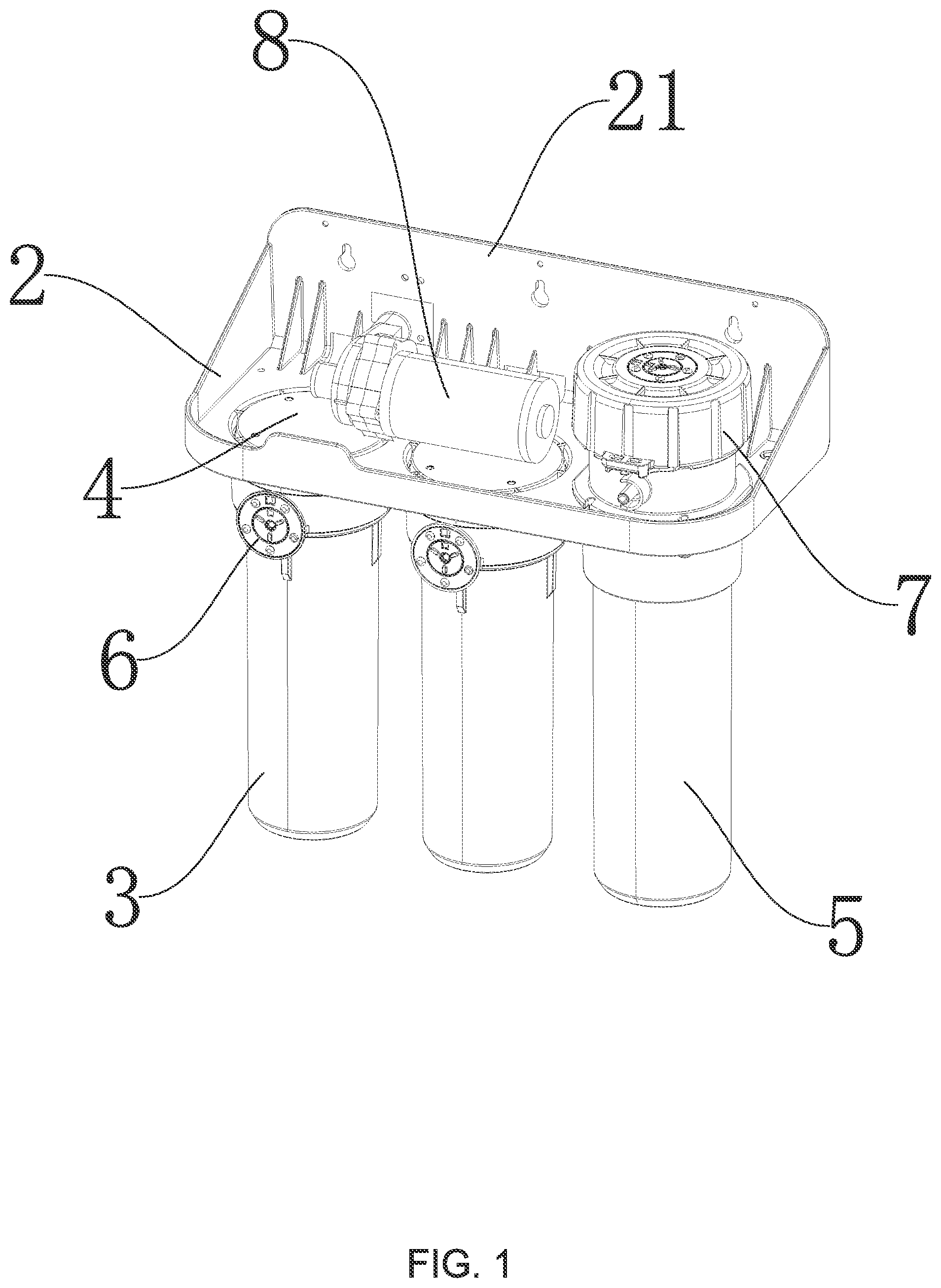 Patent US12552690 Figure 1 – Water purifier