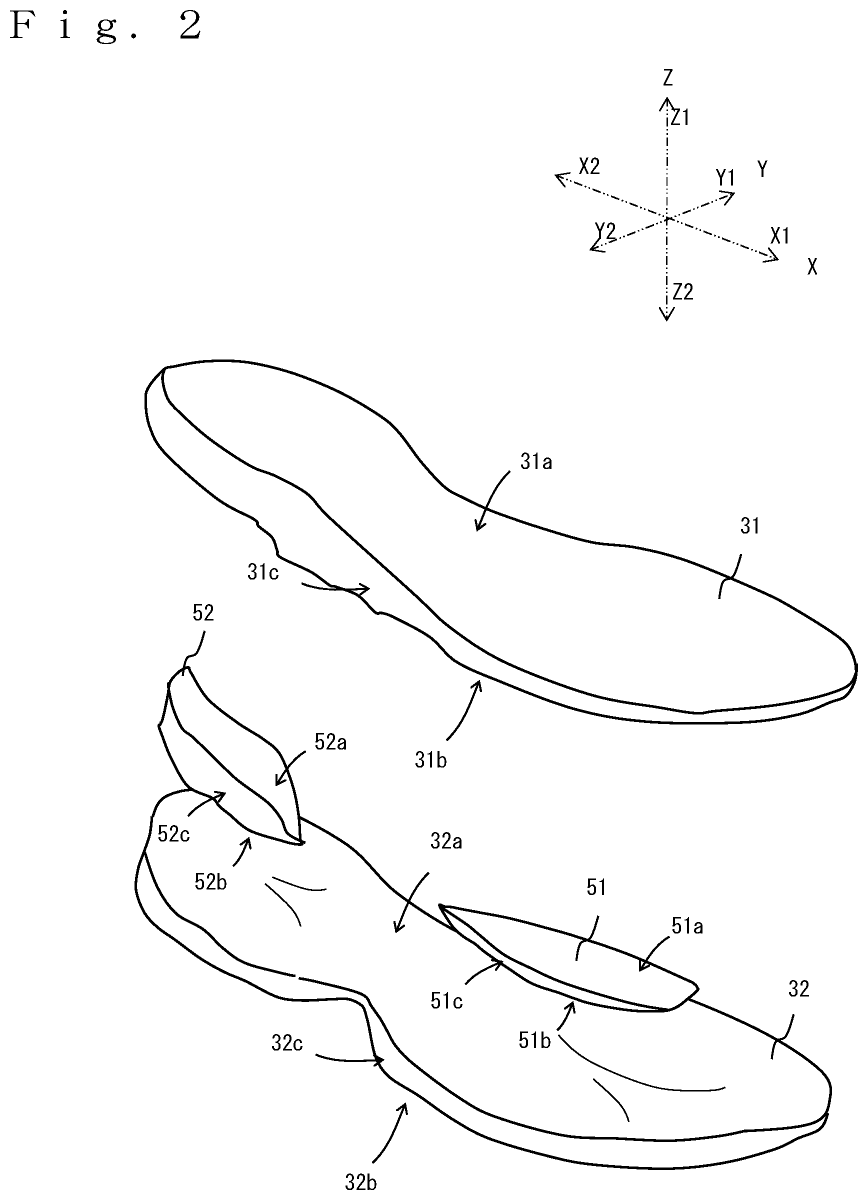 Patent US12552925 Figure 2 – Injection molded article and shoe