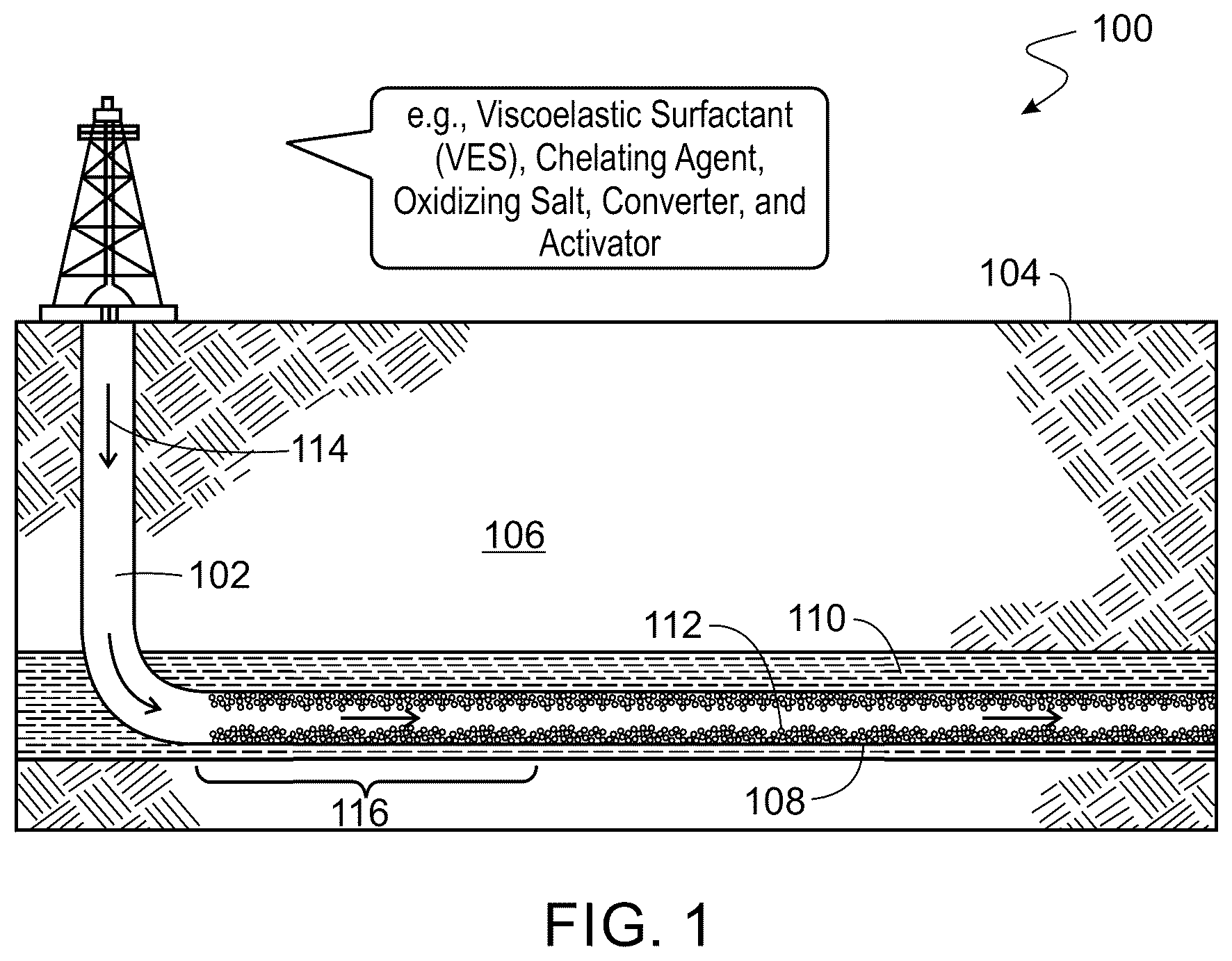 Patent US12552981 Figure 1 – Filter cake removal treatment fluid with chelating agent and viscoelastic surfactant