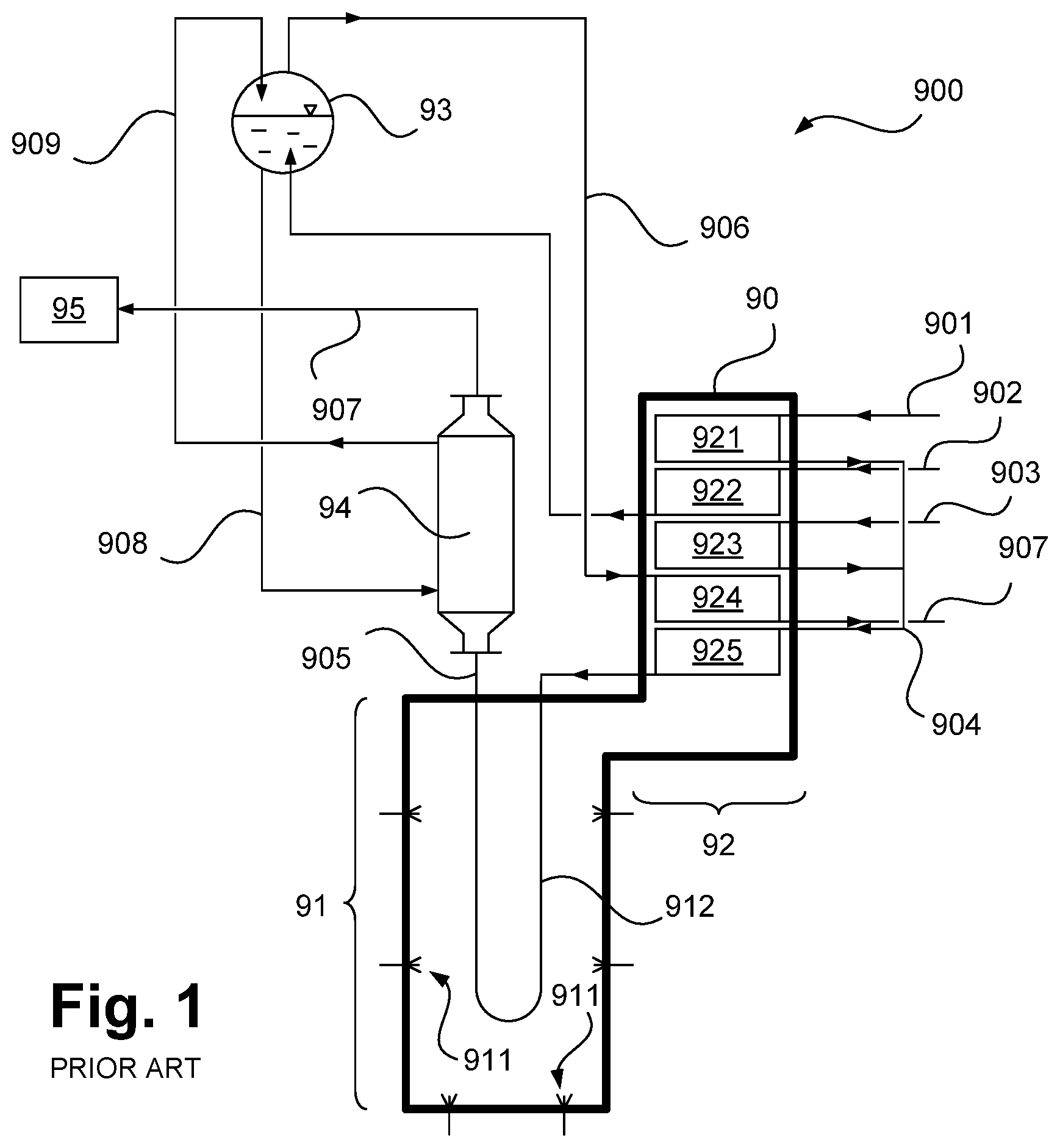 Patent US12552996 Figure 1 – Method and system for steamcracking