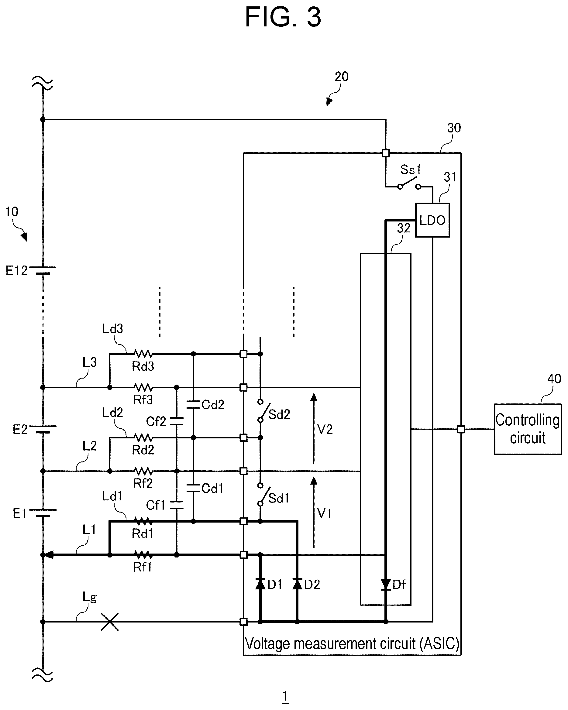 Patent US12556010 Figure 3 – Management device and power supply system