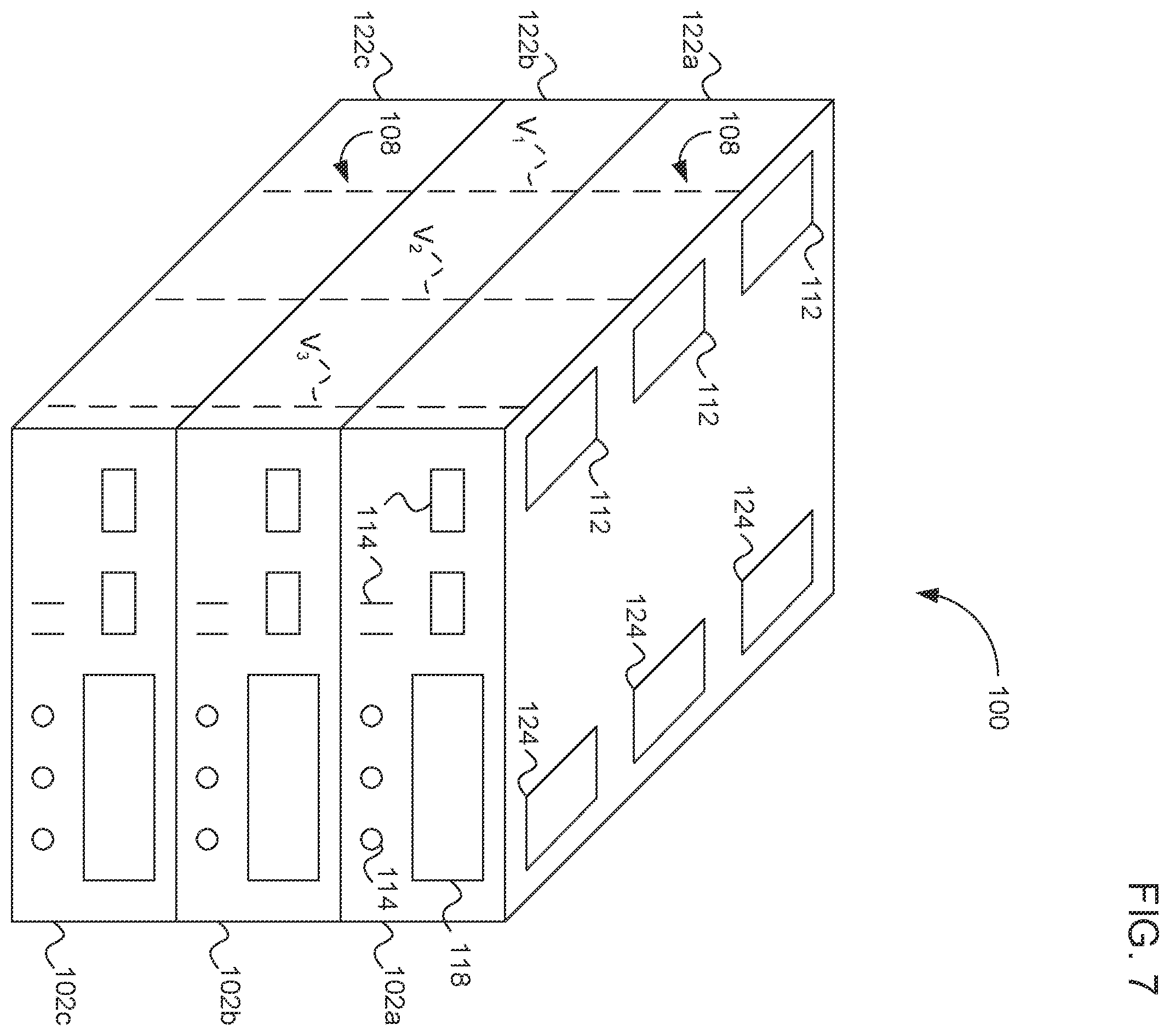 Patent US12556023 Figure 7 – Modular battery pack system with multi-voltage bus