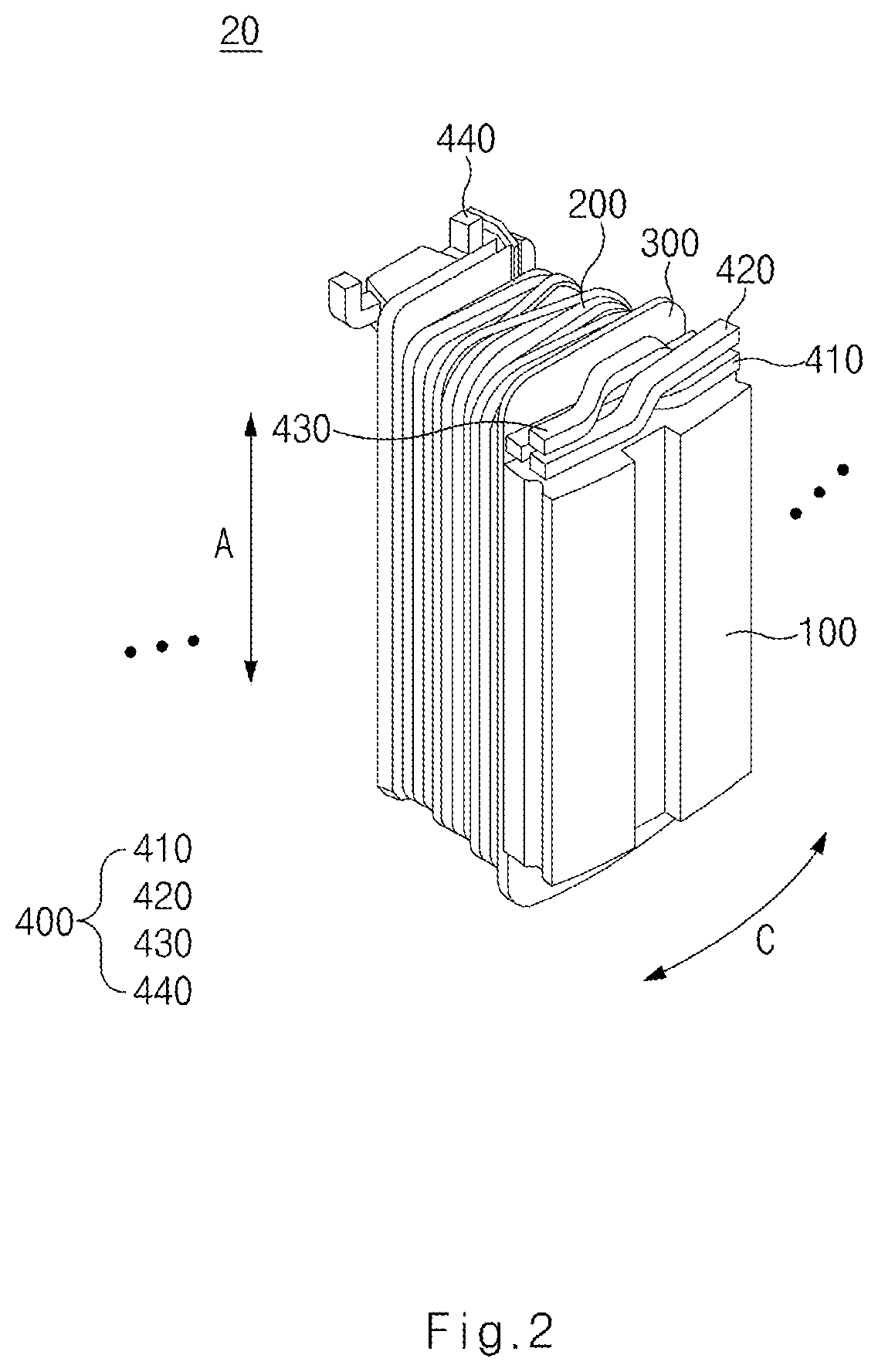 Patent US12556054 Figure 2 – Stator with improved busbars and motor including the same