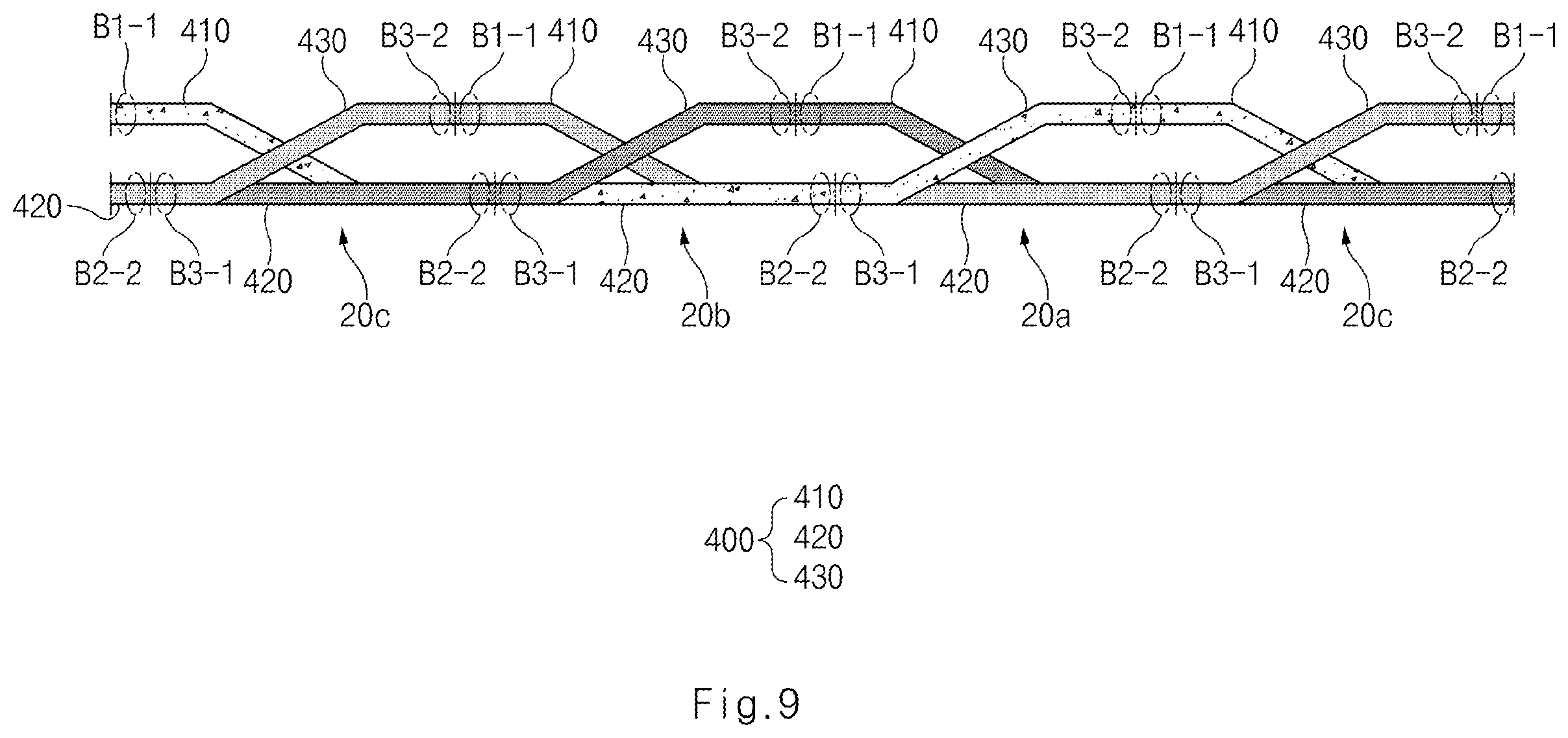 Patent US12556054 Figure 9 – Stator with improved busbars and motor including the same