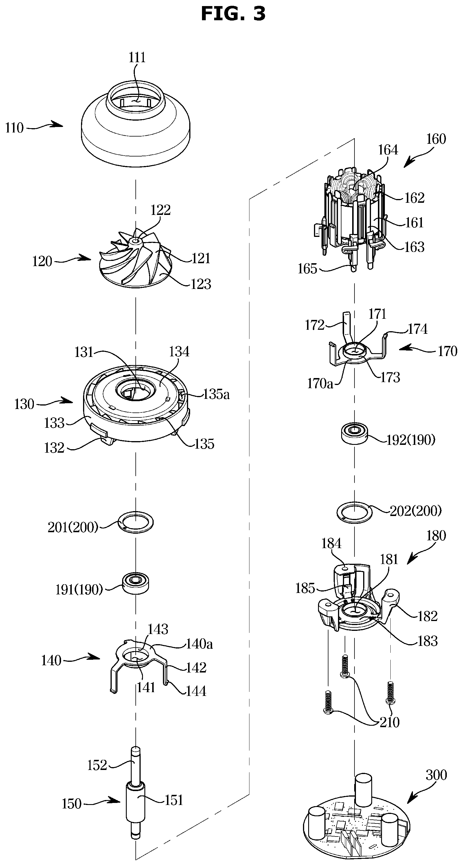 Patent US12556059 Figure 3 – Motor and cleaner having the same