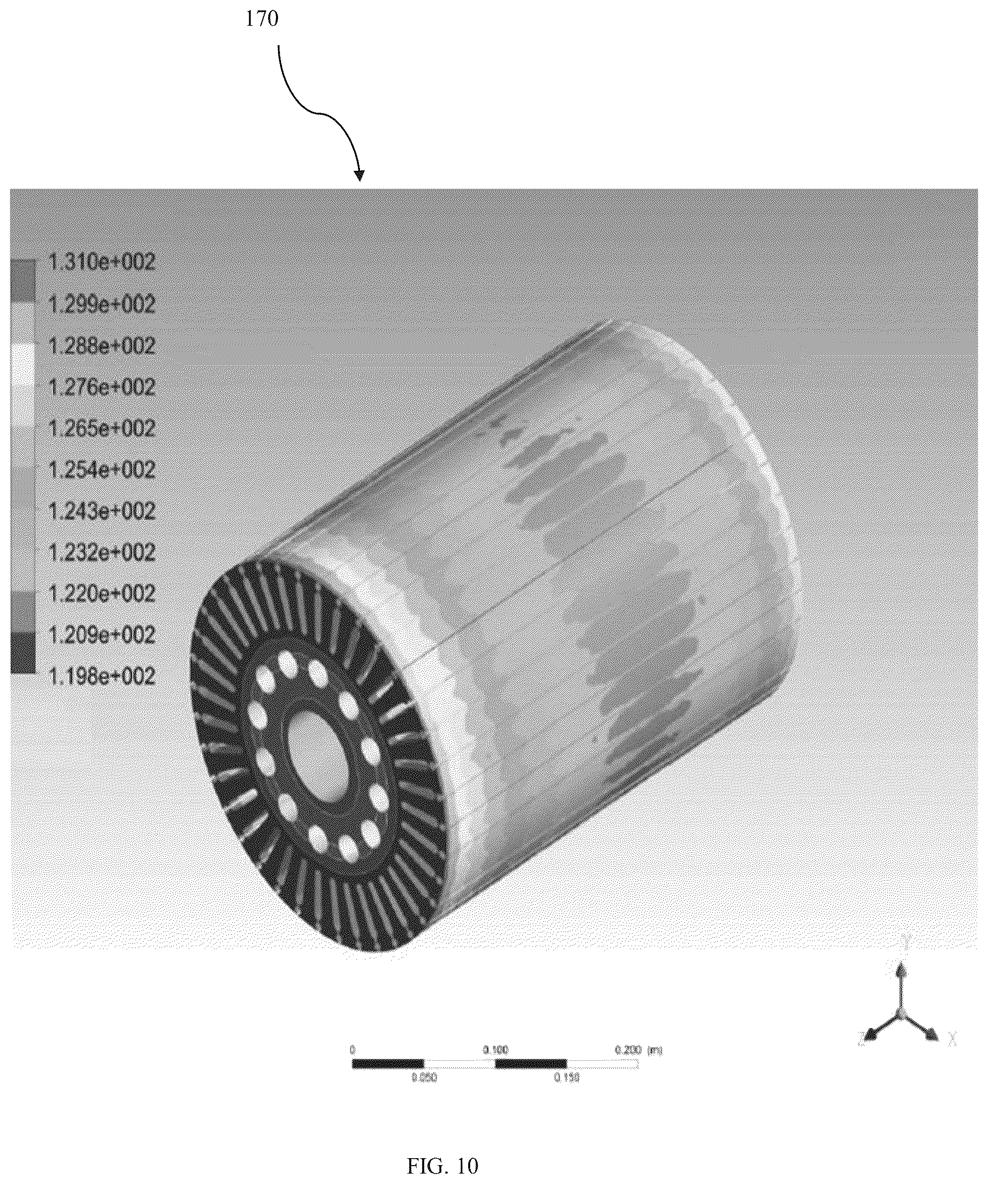 Patent US12556061 Figure 10 – Induction motor cooling system