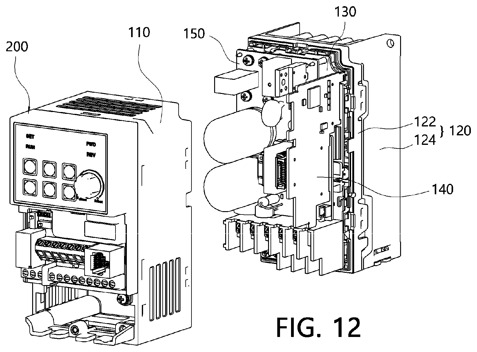 Patent US12556070 Figure 12 – Electric motor drive device