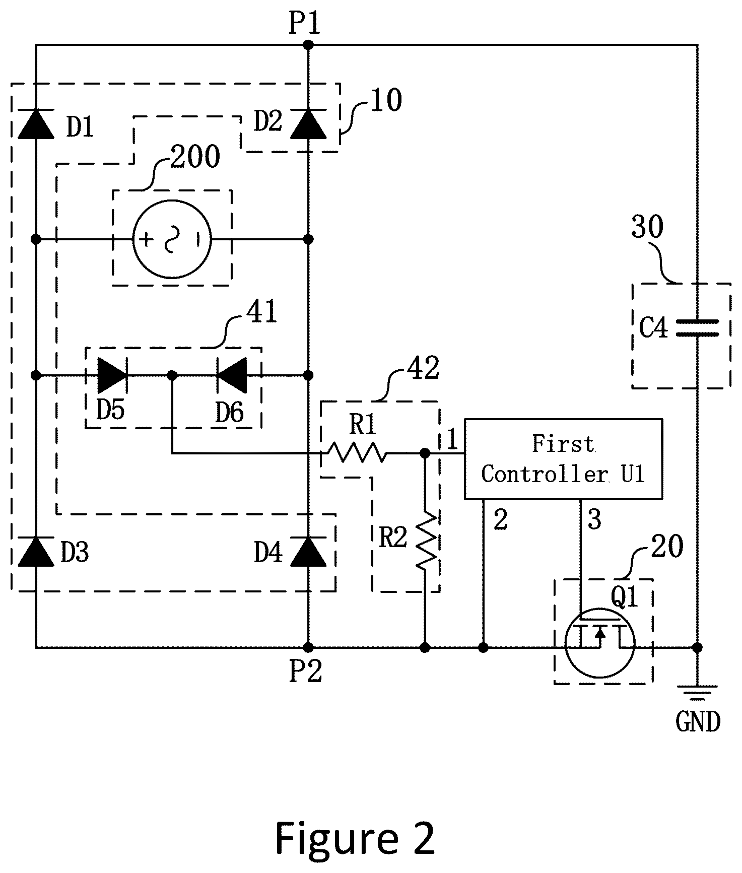Patent US12556108 Figure 2 – Power supply circuit, power supply method and electronic device