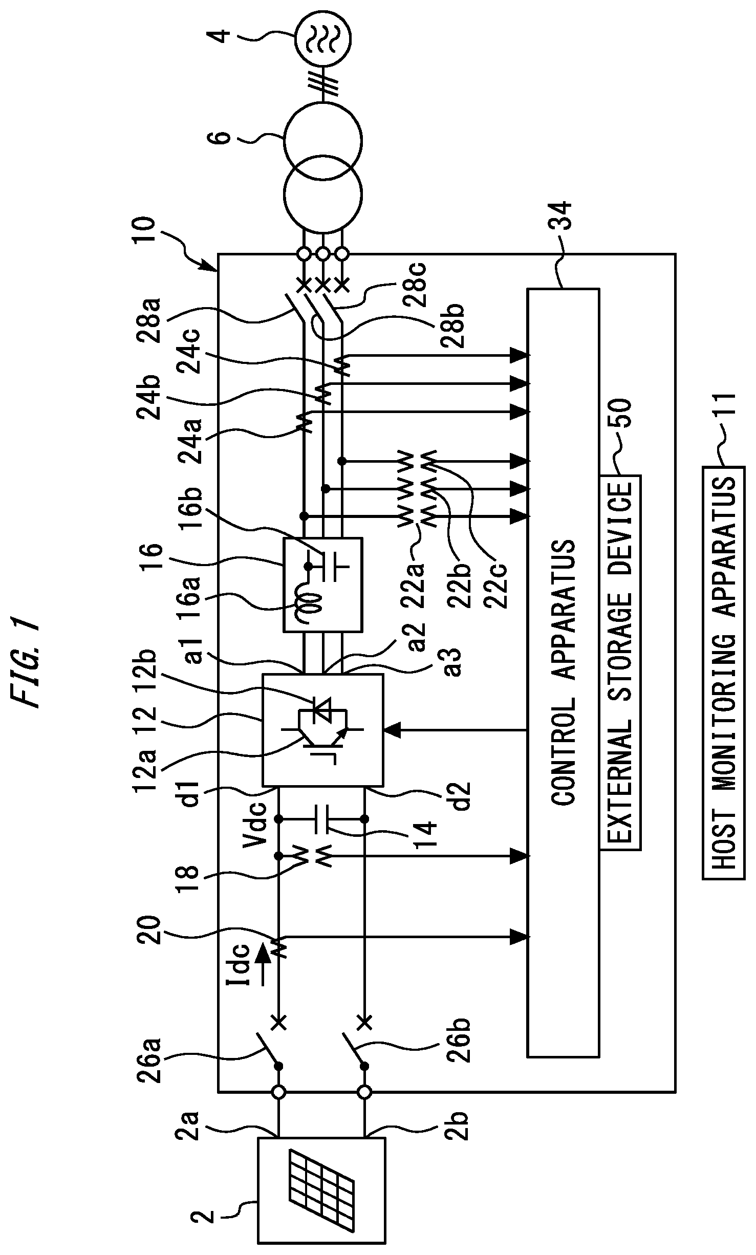 Patent US12556109 — External storage device for control apparatus of power conversion system, and control apparatus of power conversion system — Figure 1