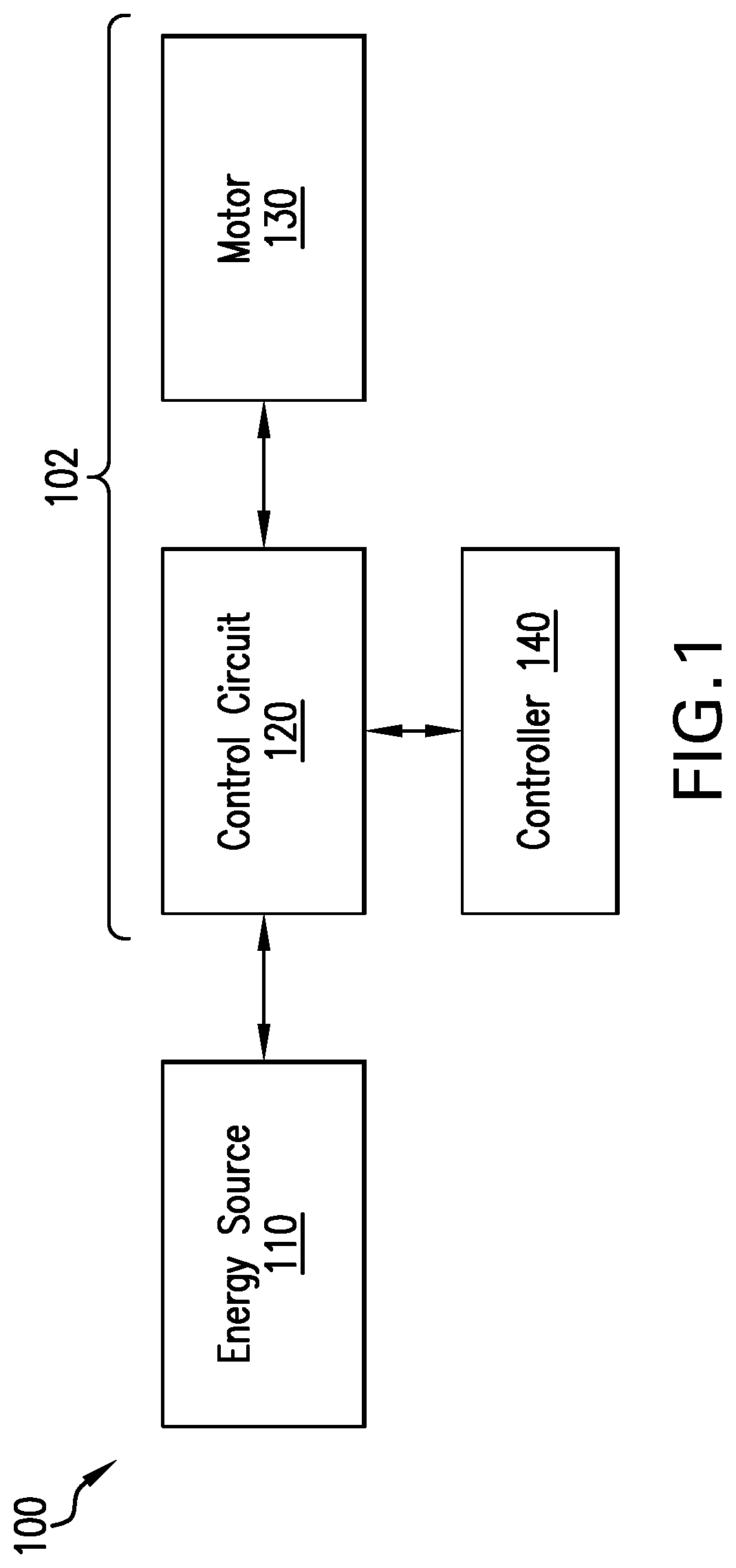 Patent US12556119 Figure 1 – Circuit for controlling peak brush excitation voltage