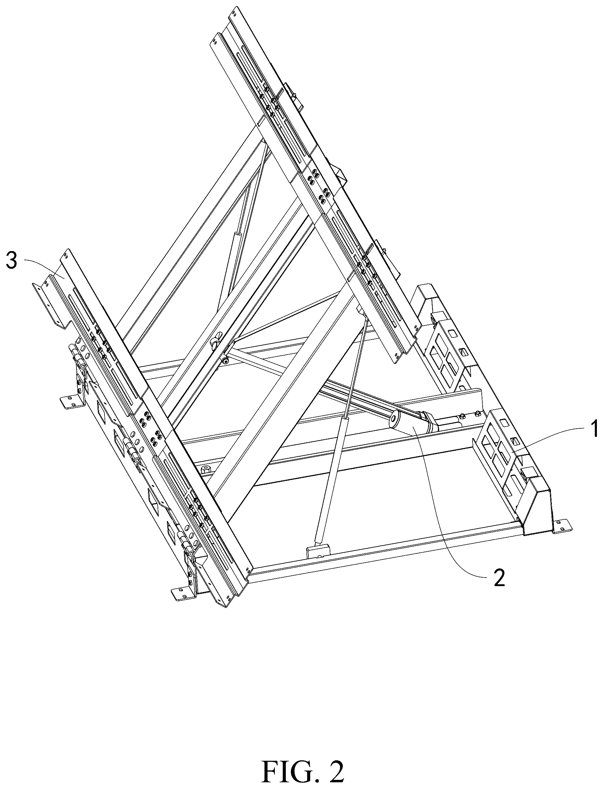 Patent US12556129 Figure 2 – Electric lifting photovoltaic panel power generation device