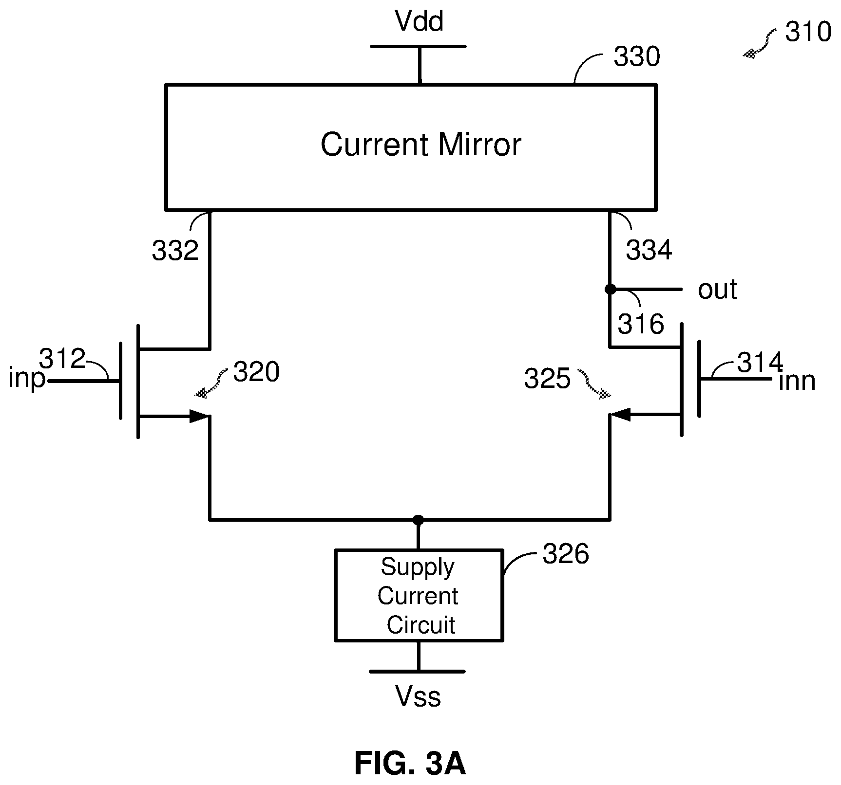 Patent US12556148 Figure 3 – Hybrid low power rail to rail amplifier with leakage control