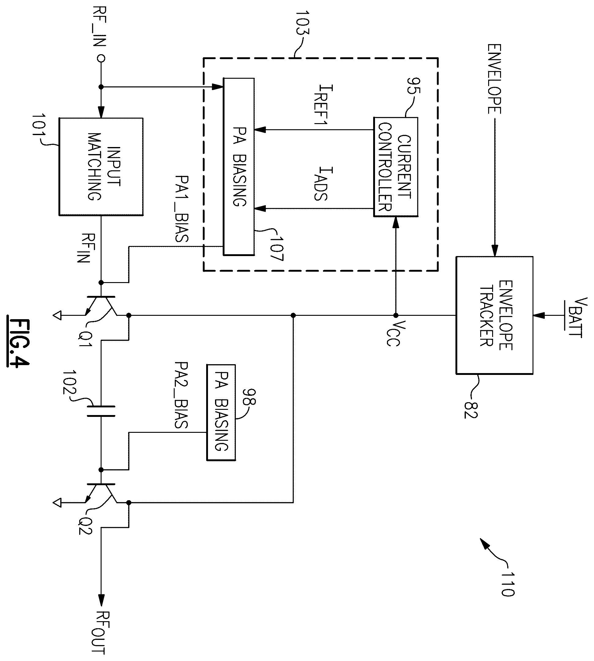 Patent US12556150 Figure 4 – Advanced gain shaping for envelope tracking power amplifiers