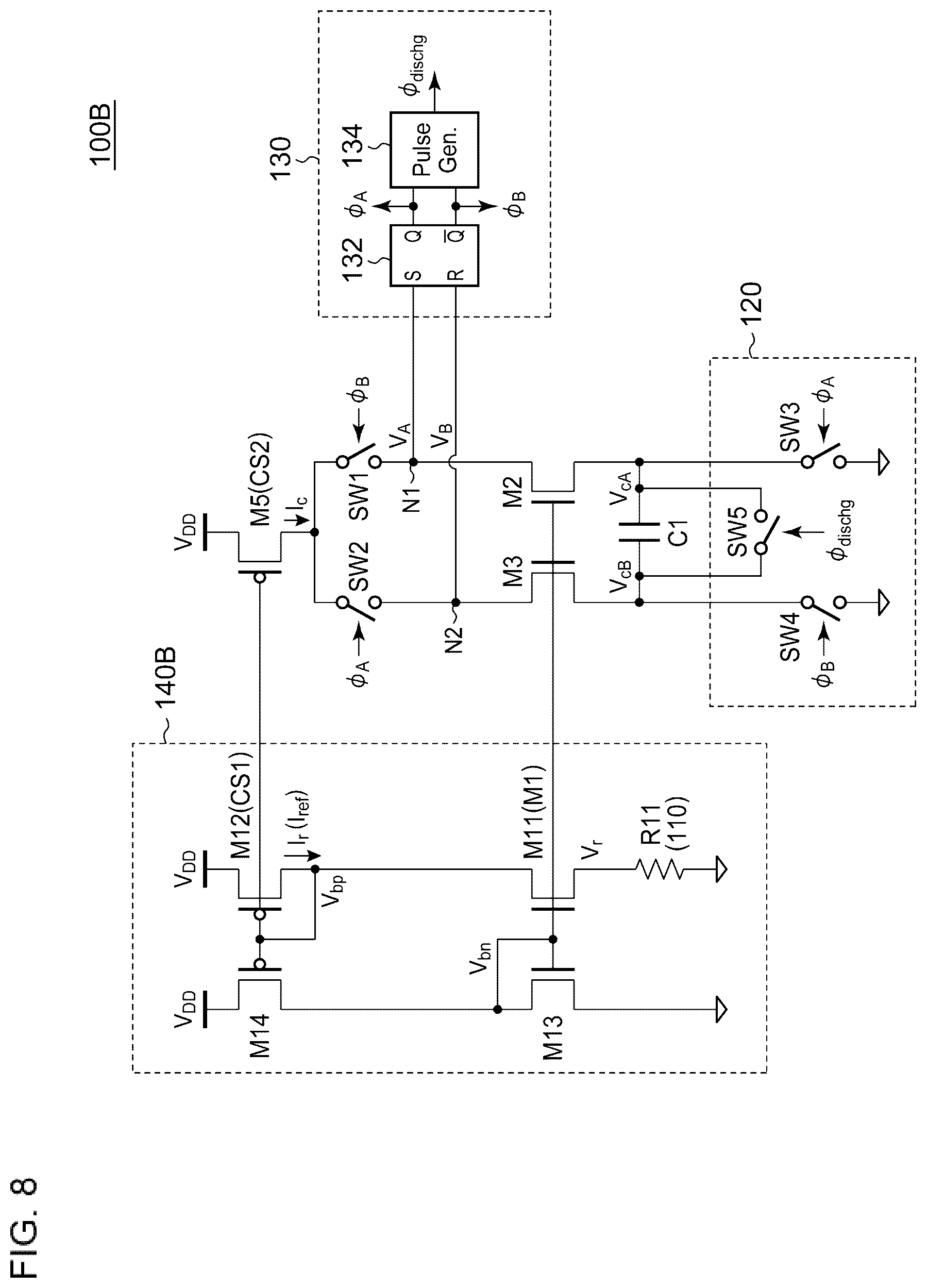 Patent US12556167 Figure 8 – Oscillator circuit
