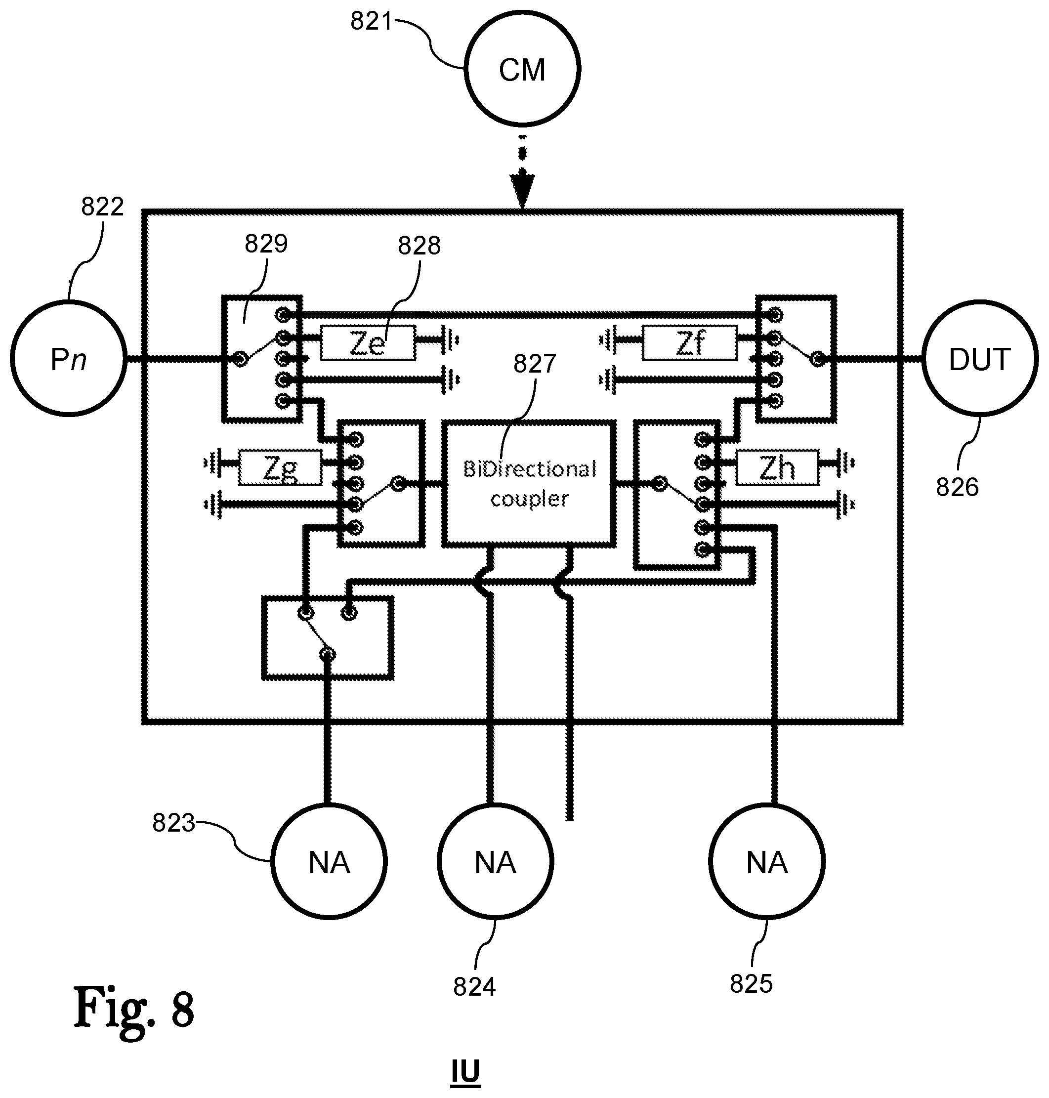Patent US12556204 Figure 8 – Active multiplexer