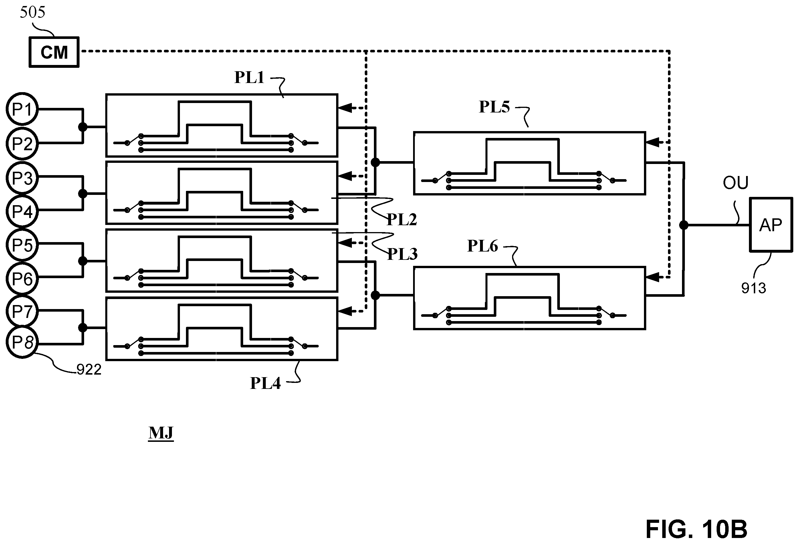 Patent US12556204 Figure 11 – Active multiplexer