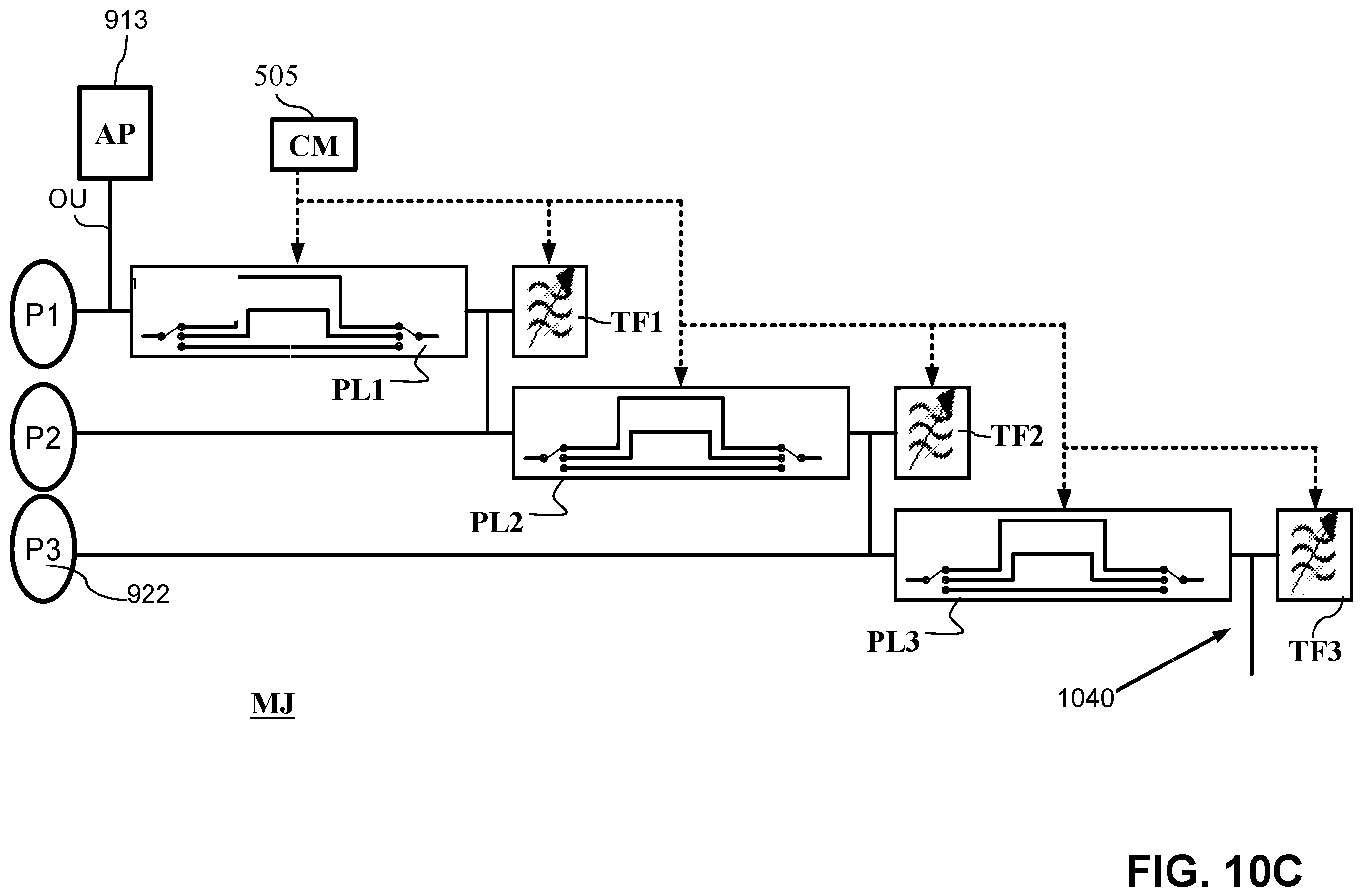 Patent US12556204 Figure 12 – Active multiplexer