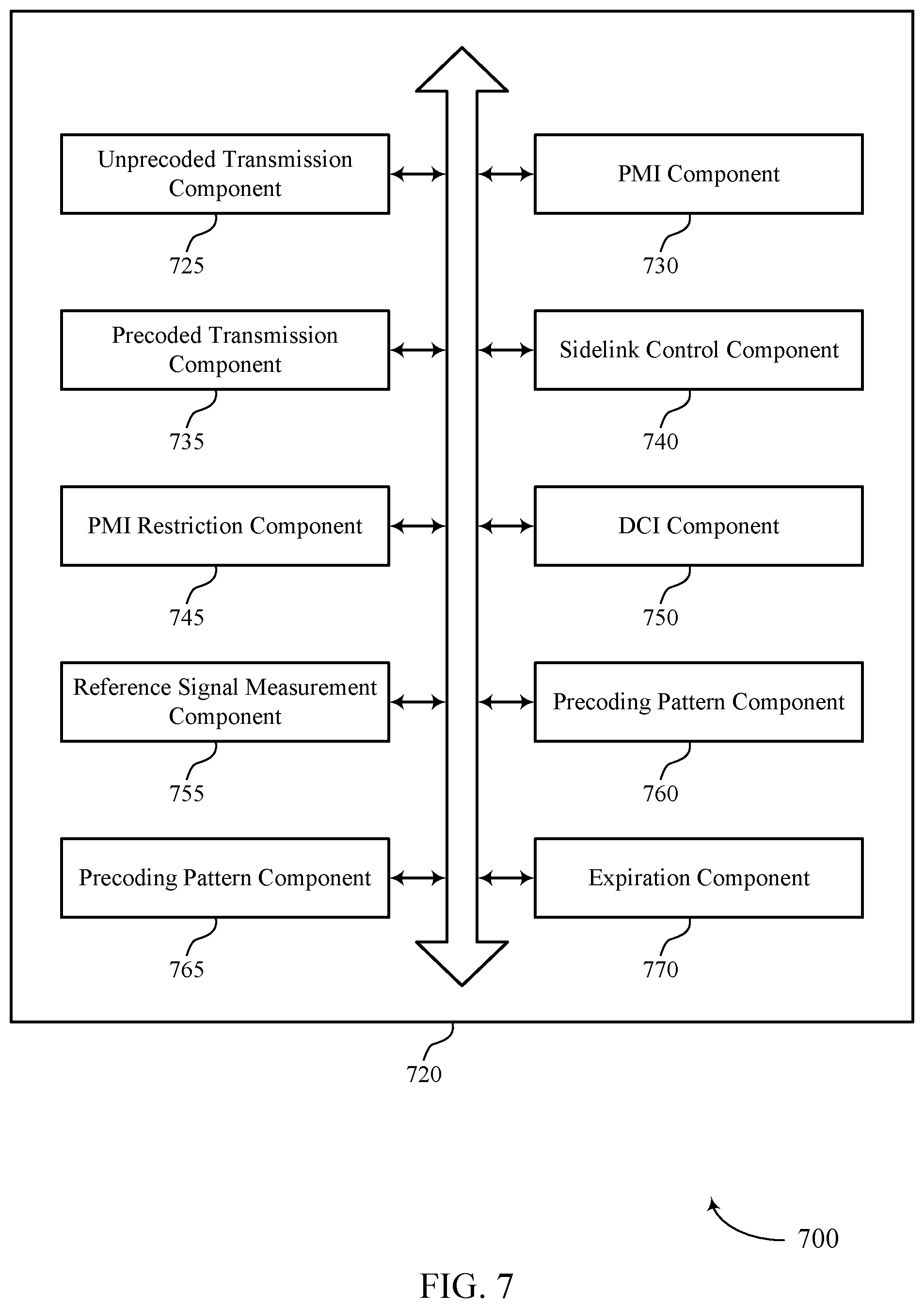 Patent US12556241 Figure 7 – Precoding for sidelink communications