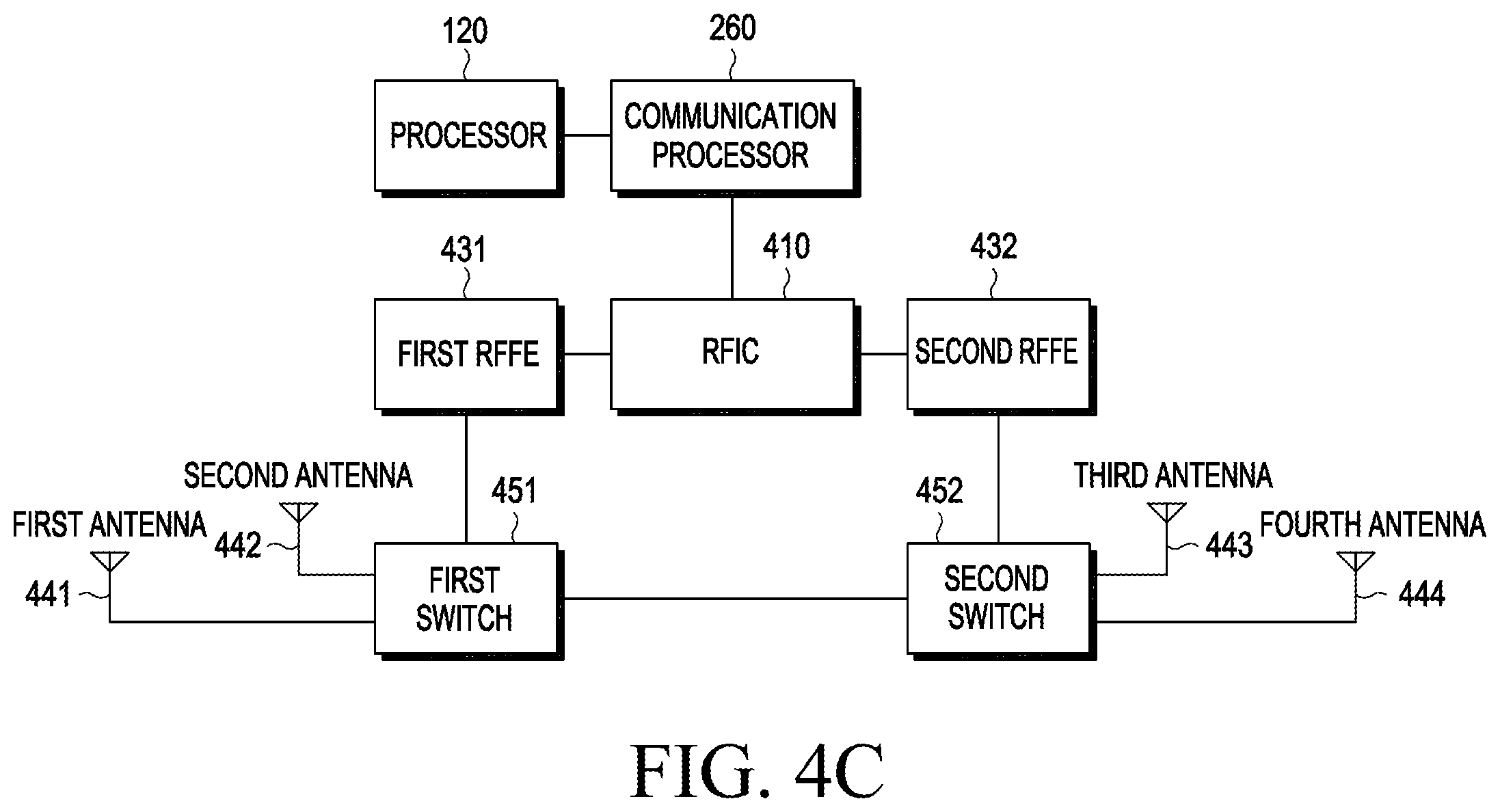 Patent US12556247 Figure 8 – Electronic device and method for setting, by electronic device, path of transmission signal