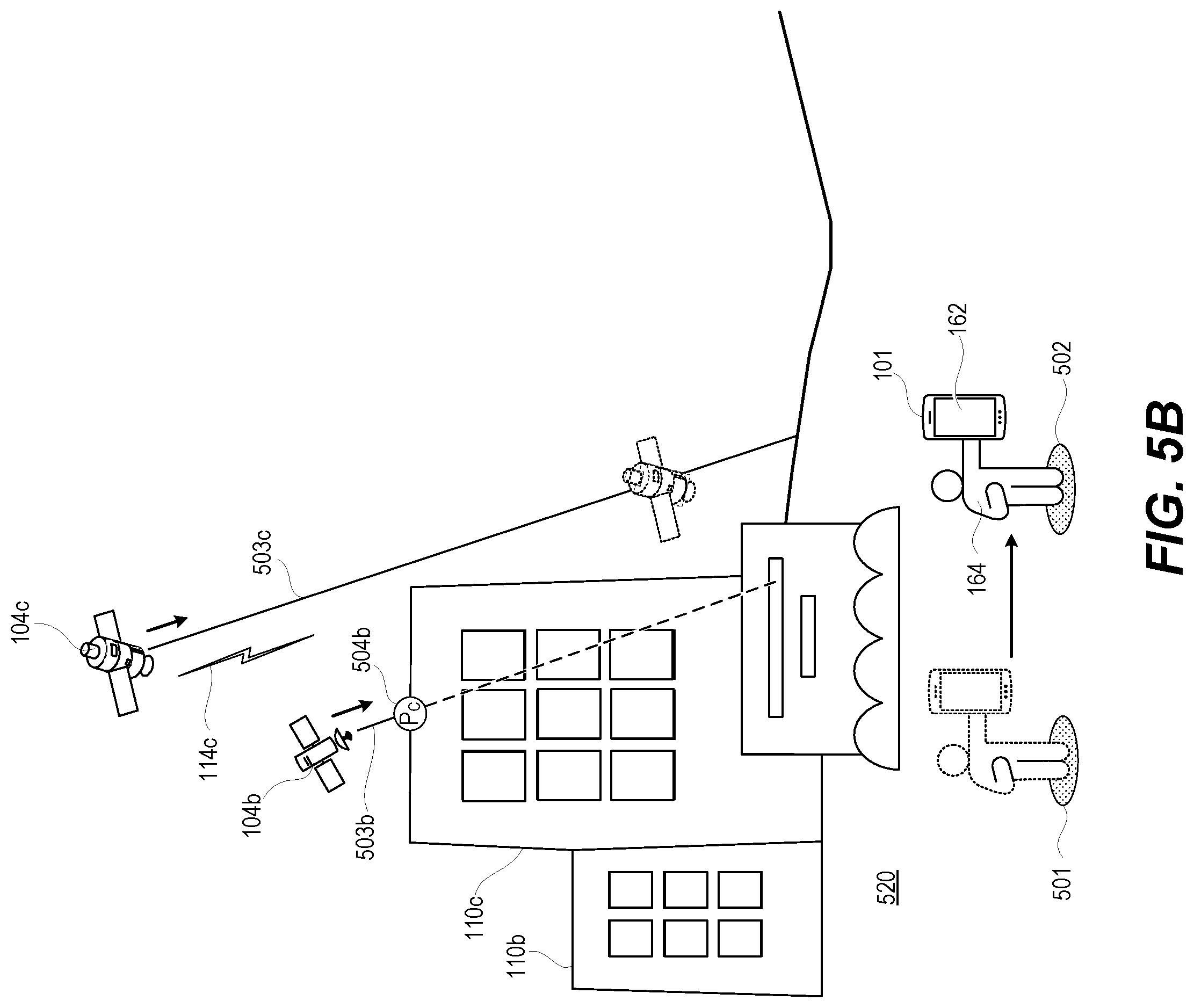 Patent US12556269 Figure 7 – Inter-satellite handover optimization based on terrestrial obstacle obstruction prediction by user device in obstruction scenarios