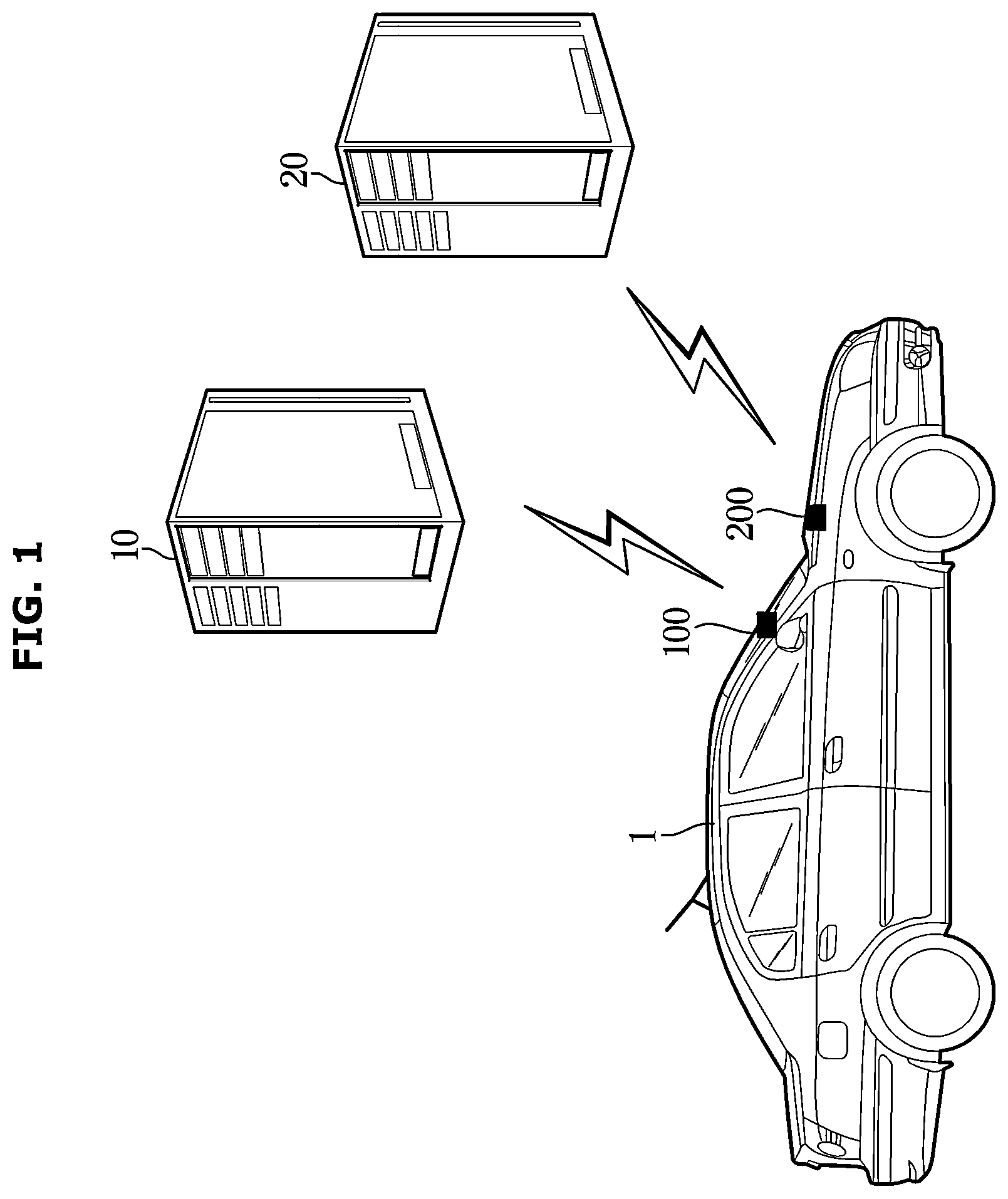 Patent US12556310 — Vehicle and method for preventing communication collisions between communication terminals provided in a vehicle — Figure 1