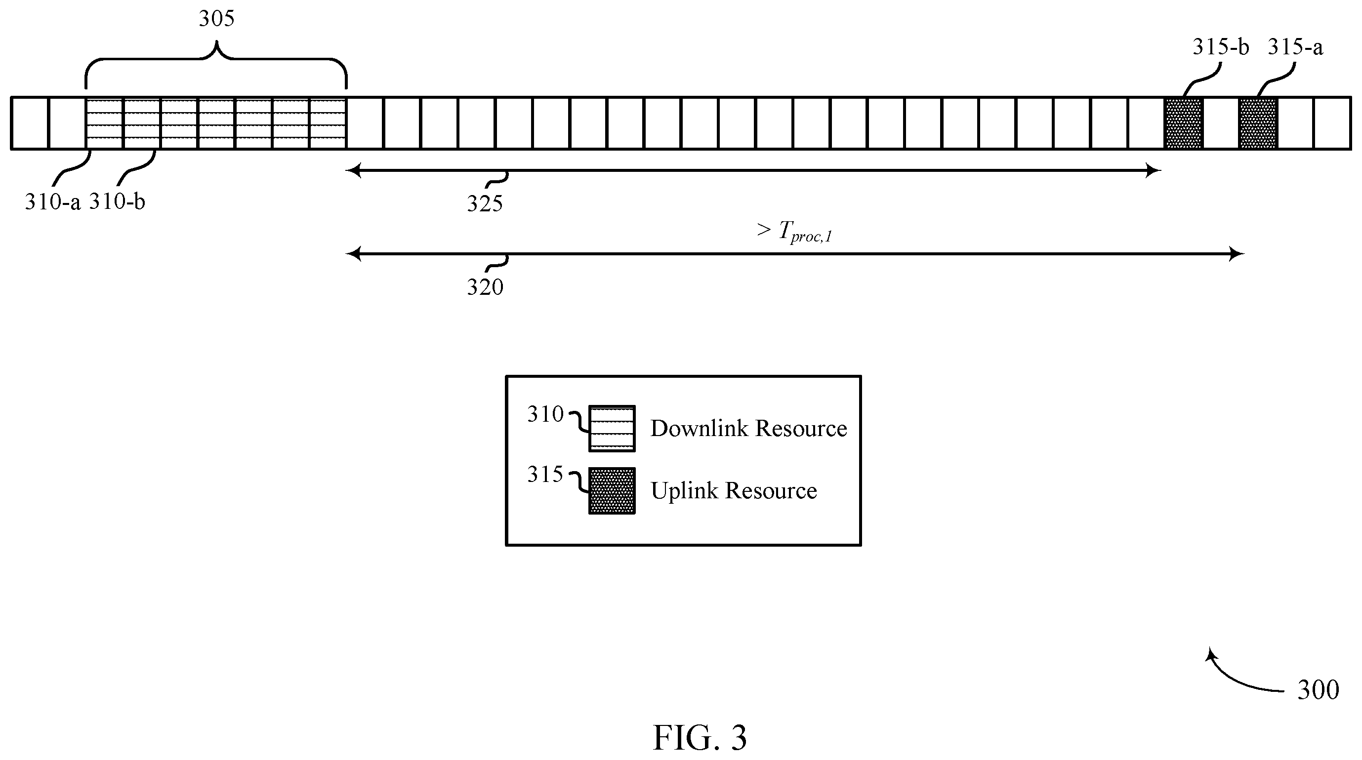 Patent US12556328 Figure 3 – Processing time for wideband precoding in subband full-duplex