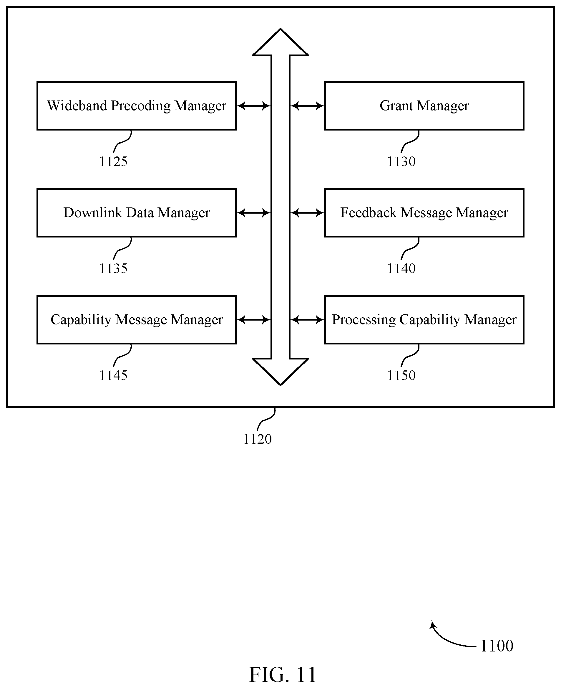 Patent US12556328 Figure 11 – Processing time for wideband precoding in subband full-duplex