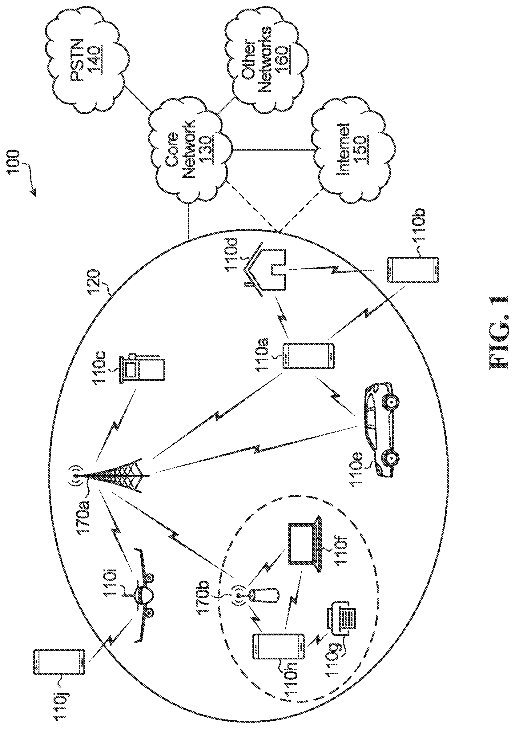 Patent US12556349 Figure 1 – Apparatuses and methods for flexible spectrum