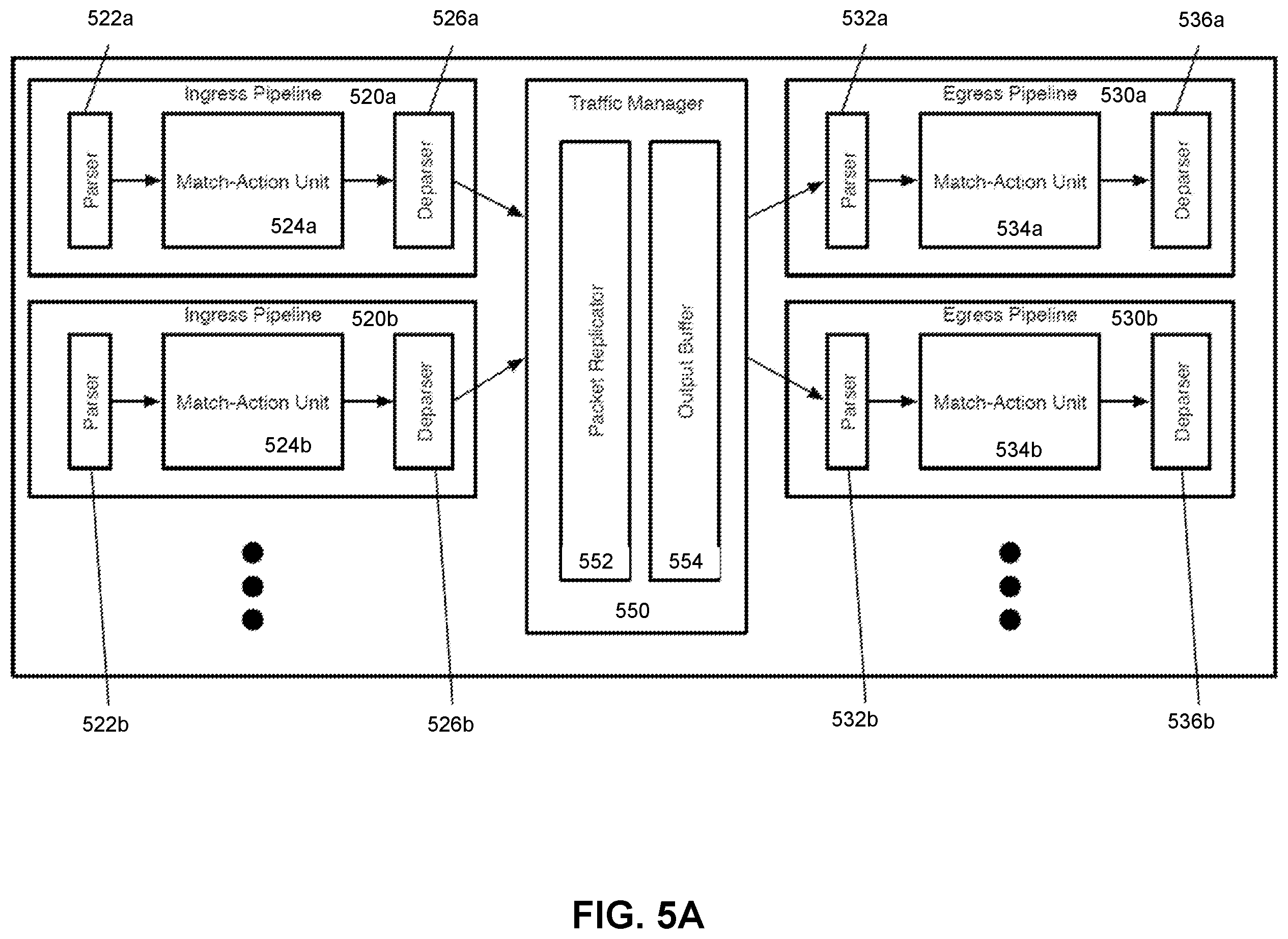 Patent US12556489 Figure 5 – Path selection for packet transmission