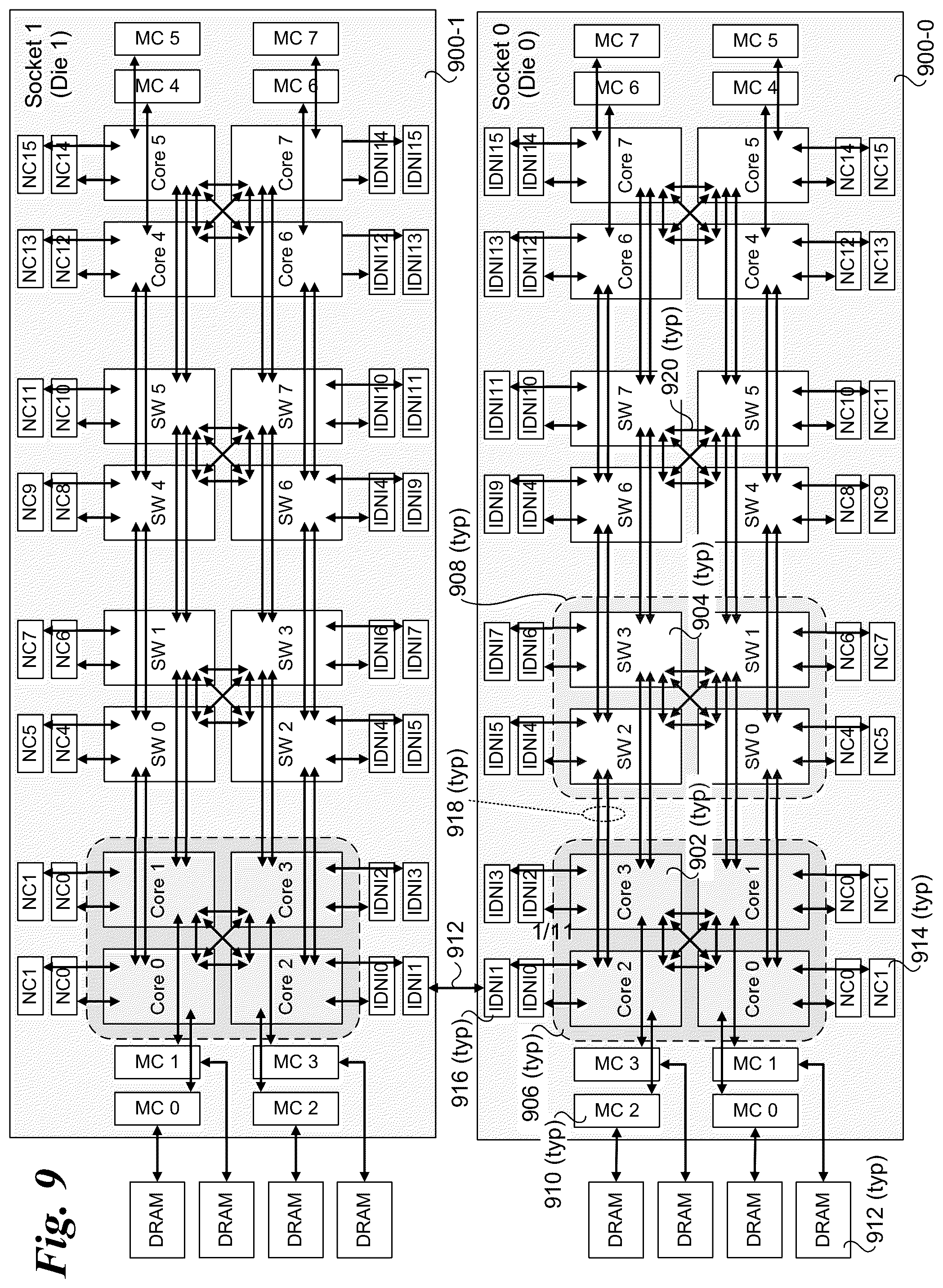 Patent US12556496 Figure 11 – Wormhole backplane ultrahigh density optical routing system
