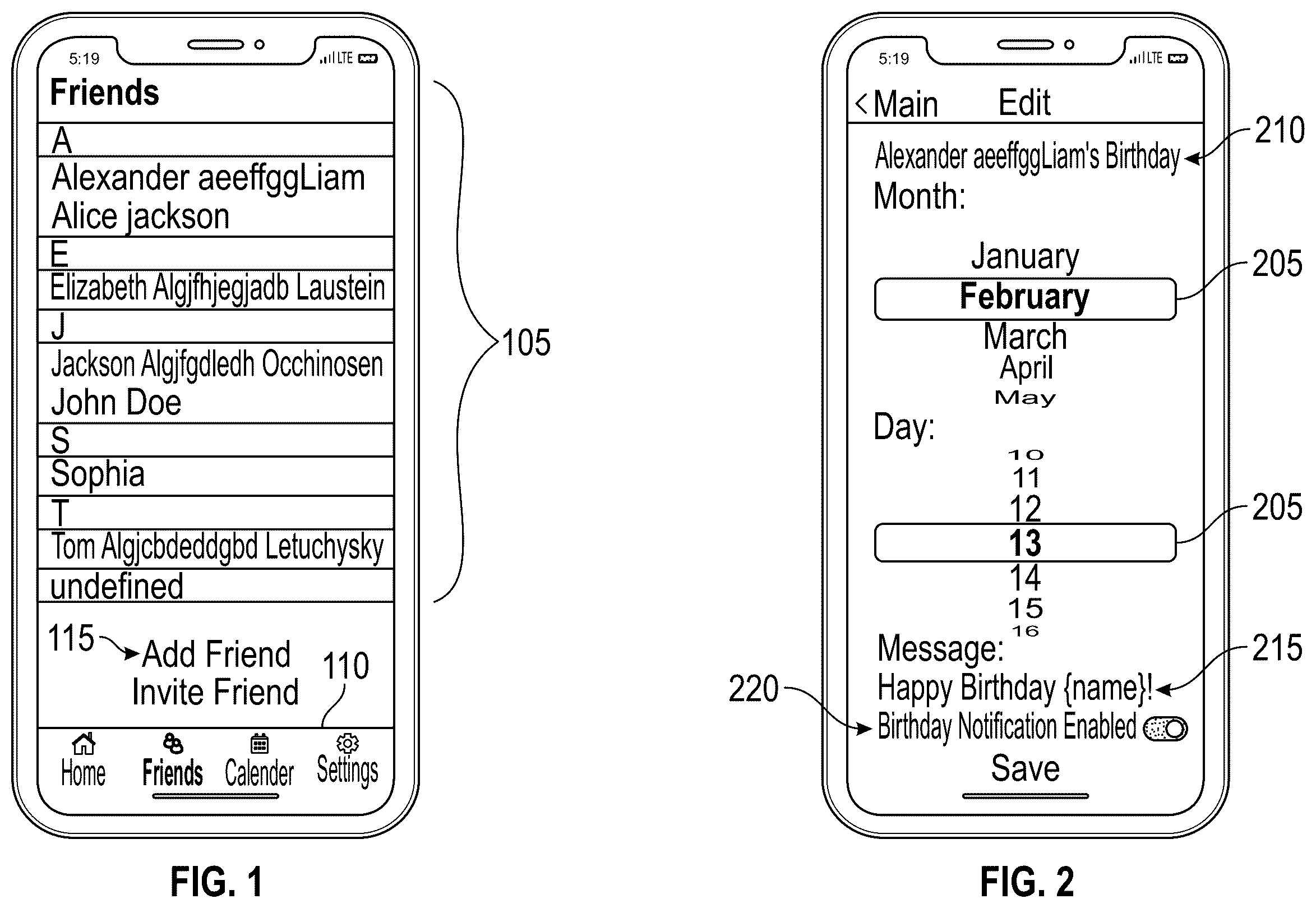 Patent US12556498 Figure 1 – Computer-implemented method and computing device for event reminding and sending related messages