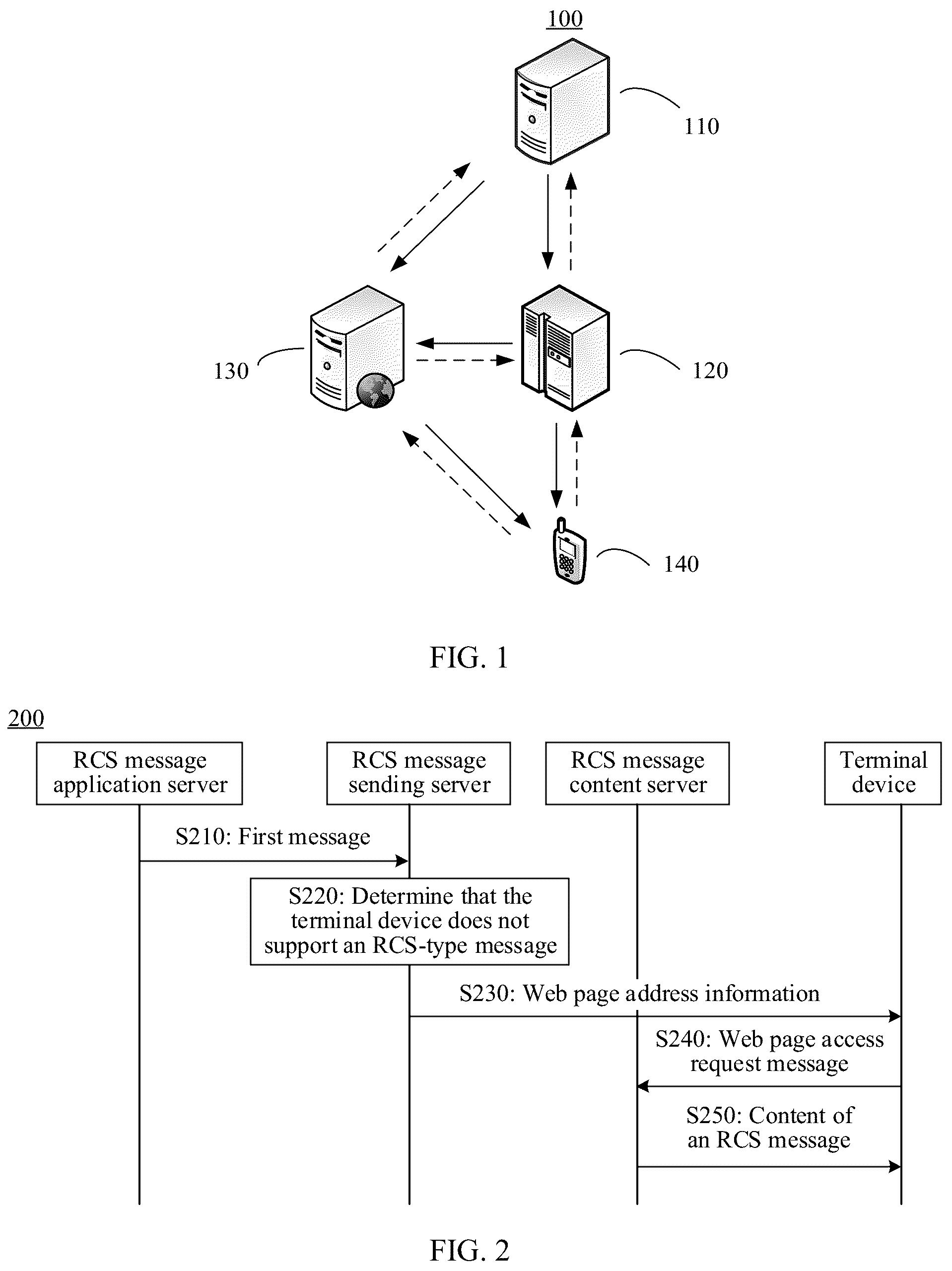 Patent US12556502 — Method and apparatus for sending rich communication suite (RCS) message — Figure 1