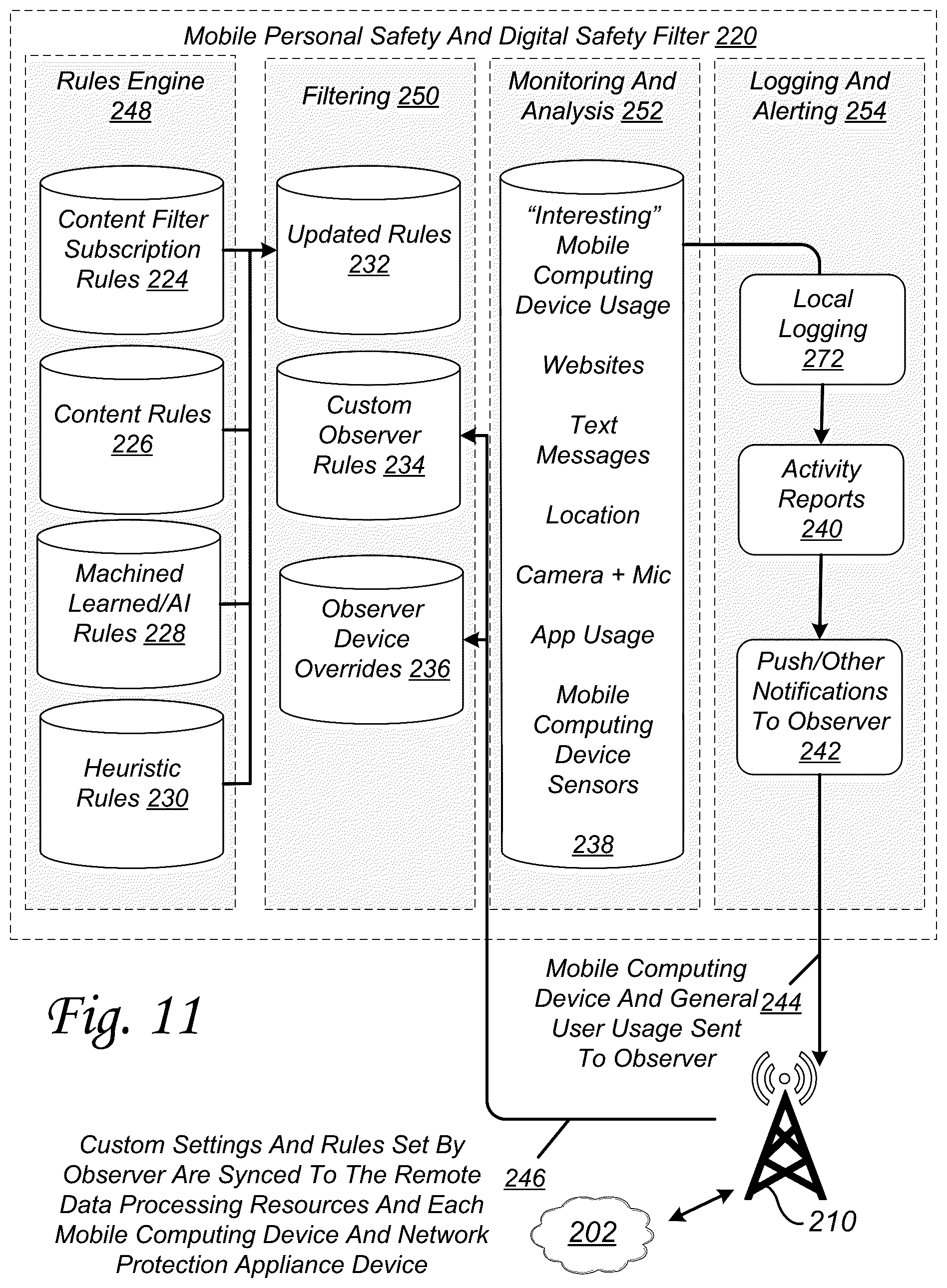 Patent US12556511 Figure 8 – Personal awareness system and method for personal safety and digital content safety of a user