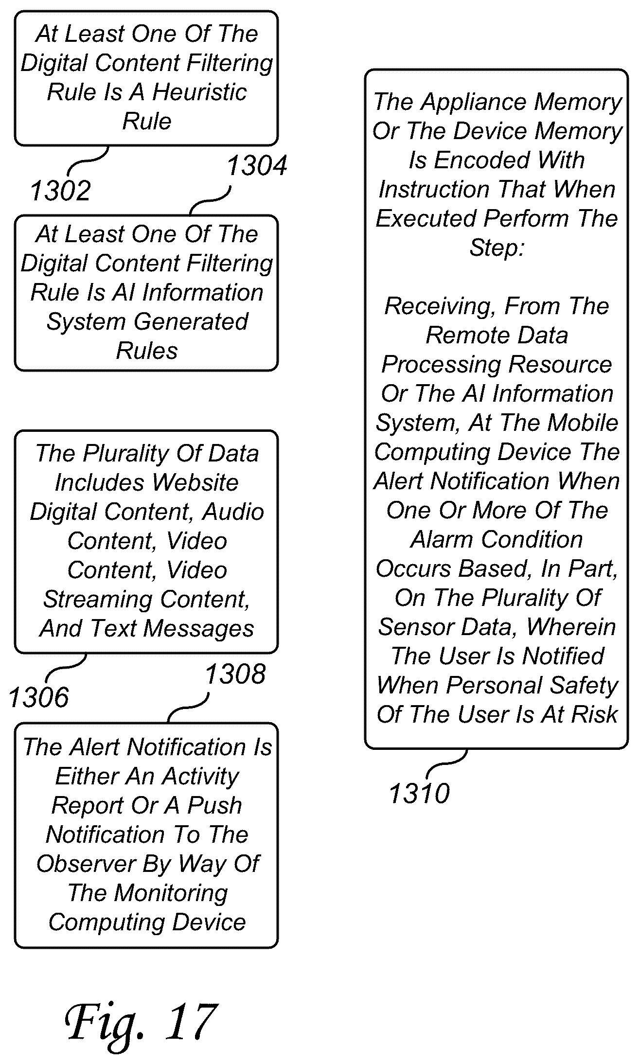 Patent US12556511 Figure 16 – Personal awareness system and method for personal safety and digital content safety of a user
