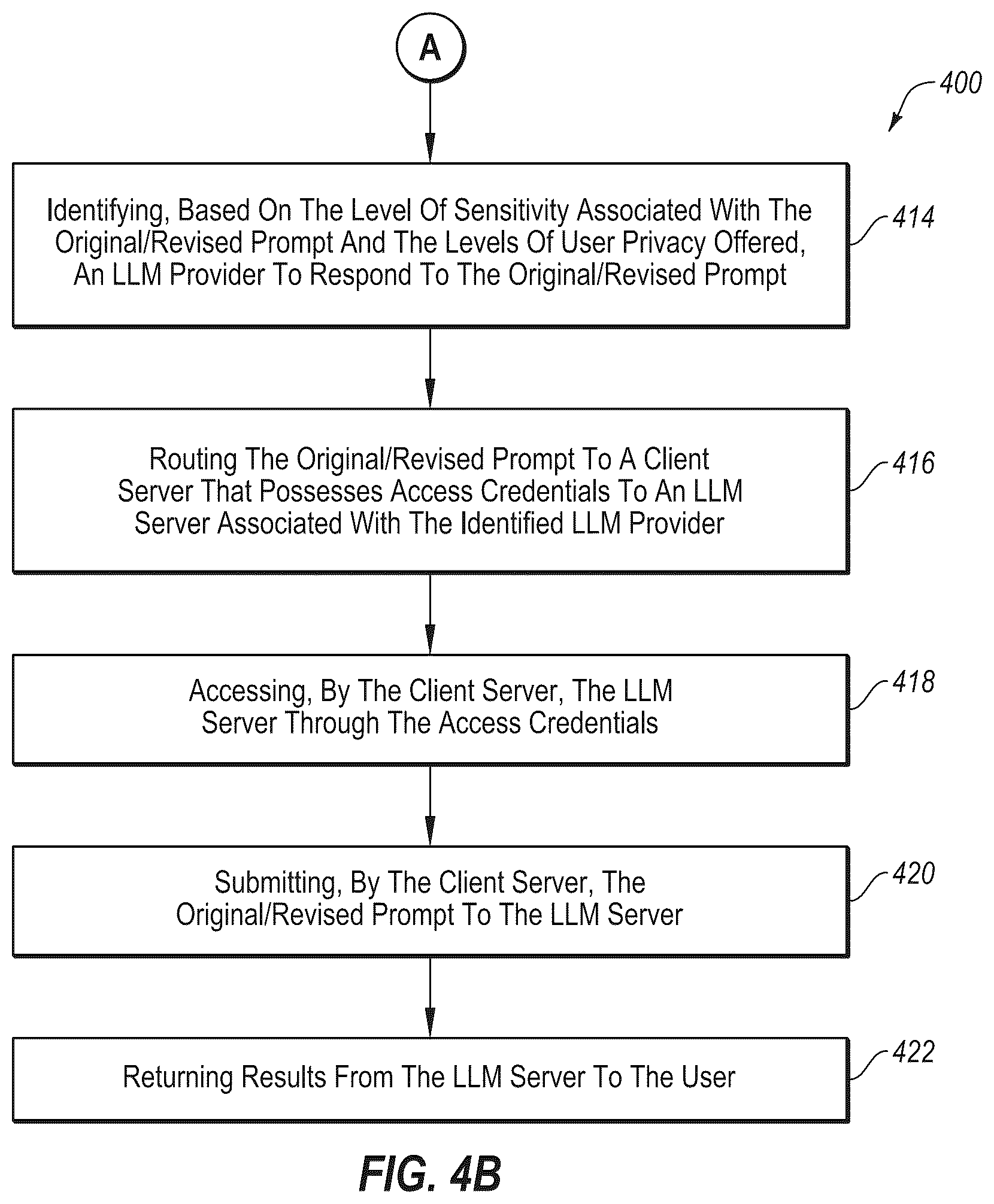 Patent US12556533 Figure 5 – Protecting private information during large language module interactions