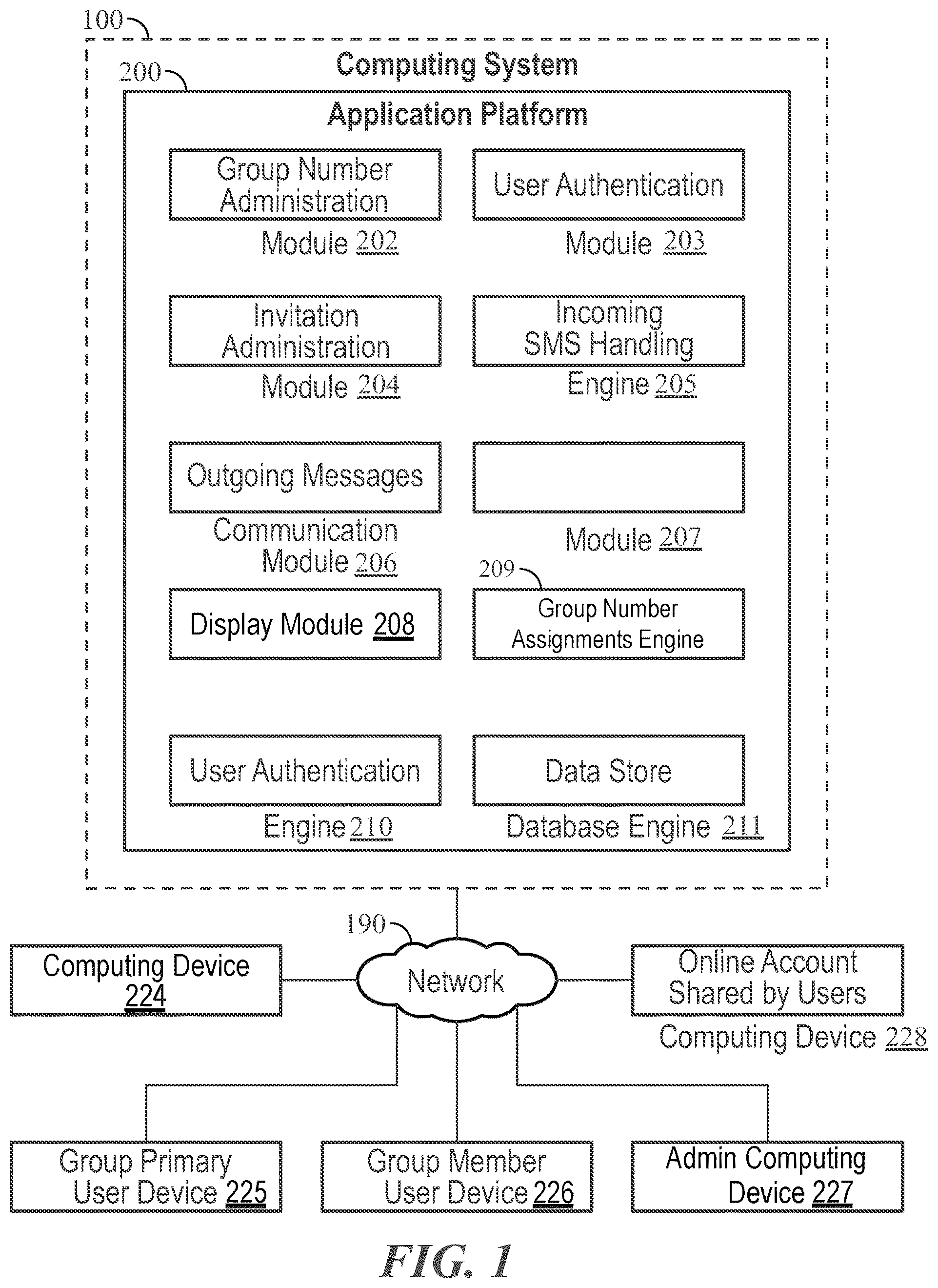 Patent US12556541 Figure 1 – System and method for distributing multifactor authentication data to trusted parties