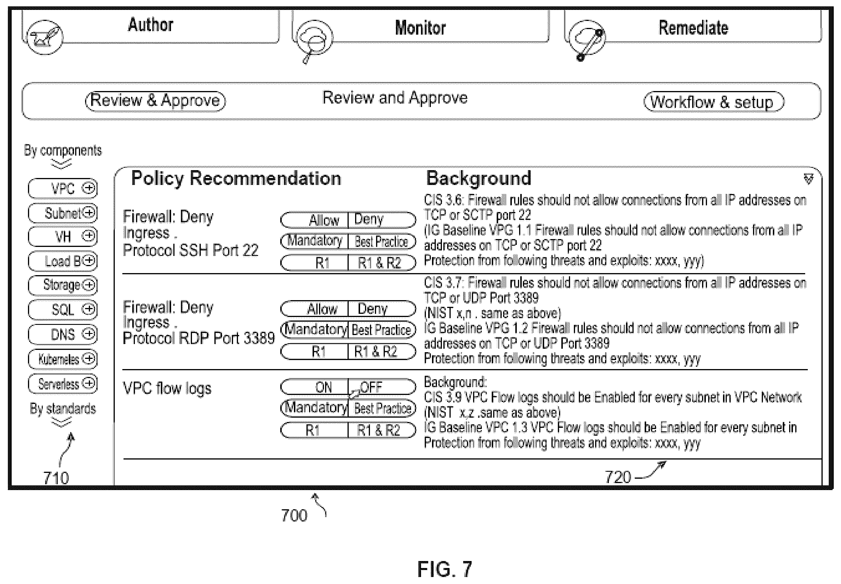 Patent US12556580 Figure 7 – Systems and methods of a cloud security engine (CSE) with intelligent decision making