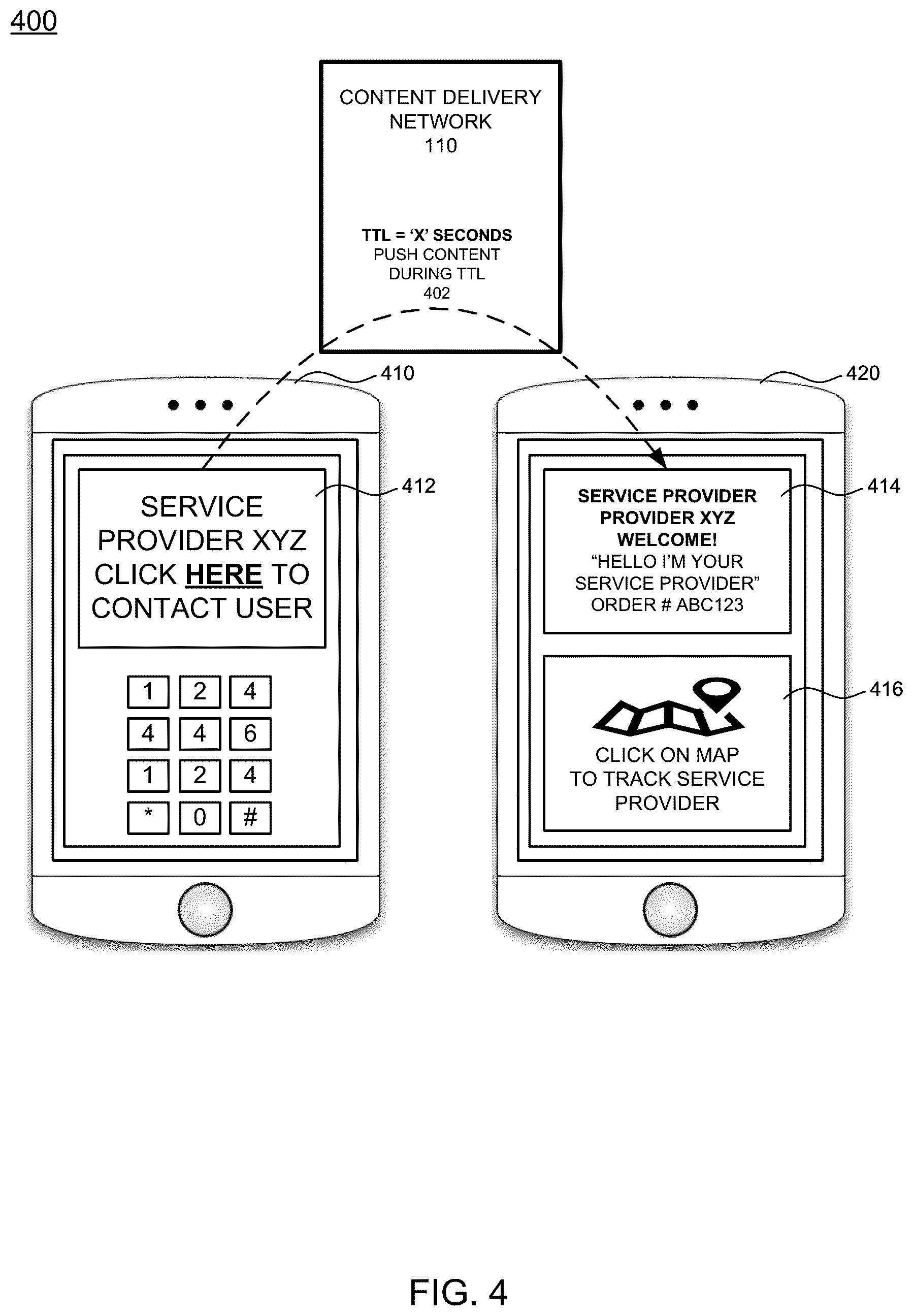 Patent US12556631 Figure 5 – Multiple caller numbers assigned to a called device