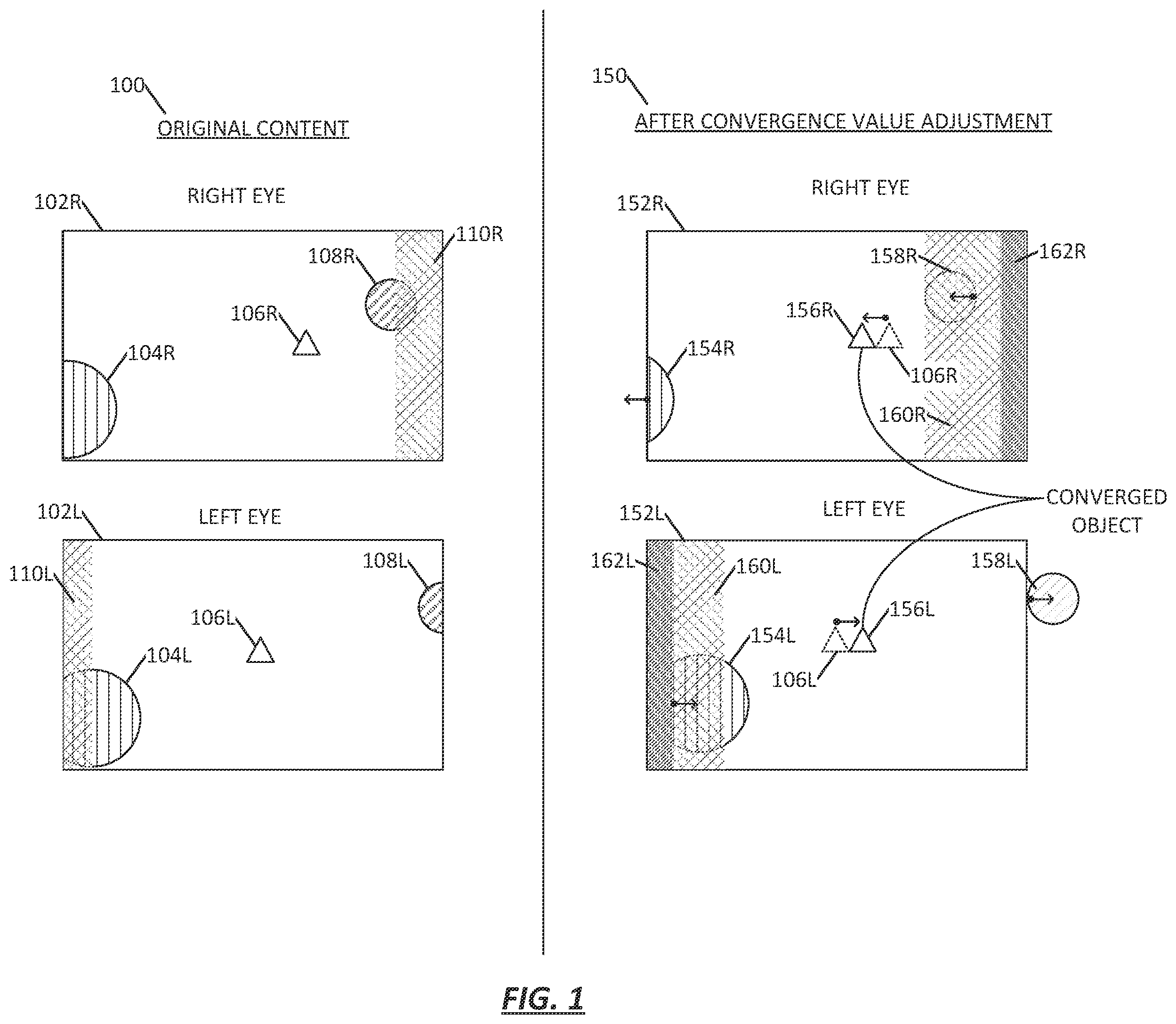 Patent US12556679 Figure 1 – Stereoscopic floating window metadata