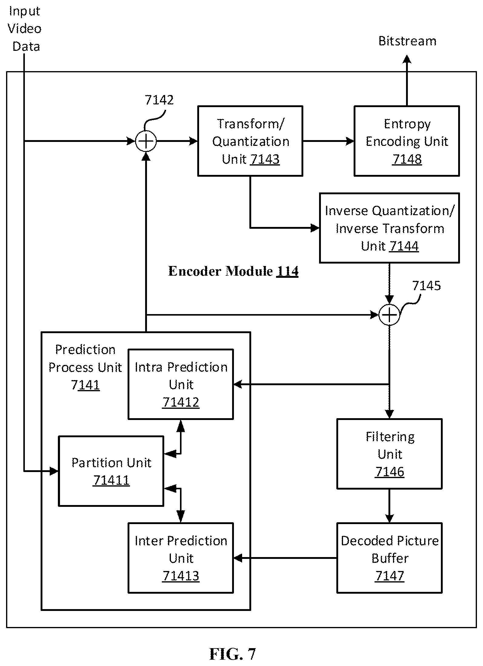 Patent US12556721 Figure 7 – Device and method for decoding video data